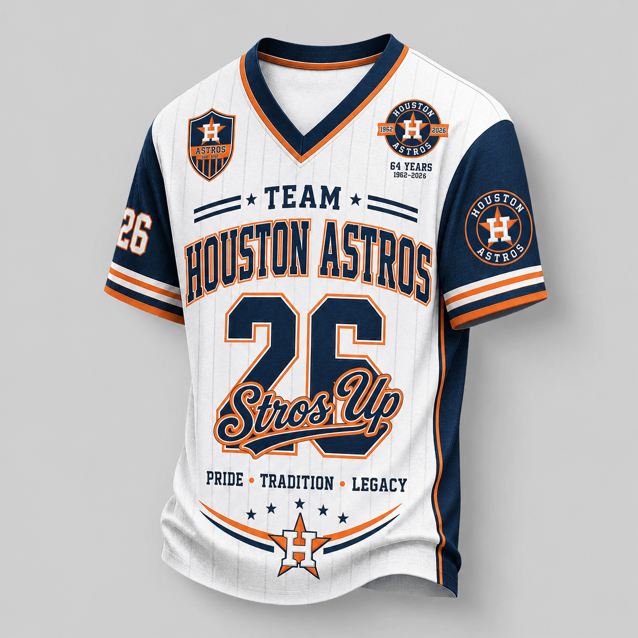 Houston Astros | Premium MLB Legacy Pride V-Neck Jersey