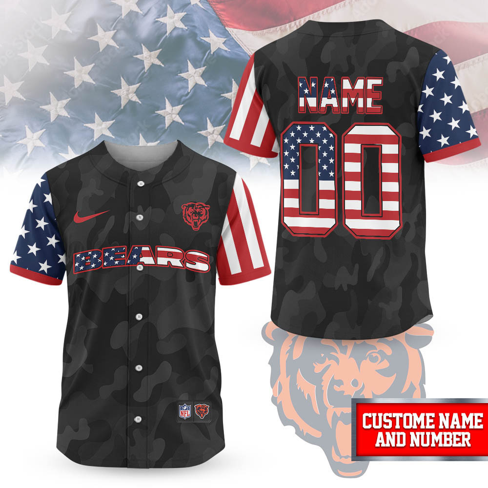 Chicago Bears | Premium NFL American Pride Custom Jersey Shirt NTH1