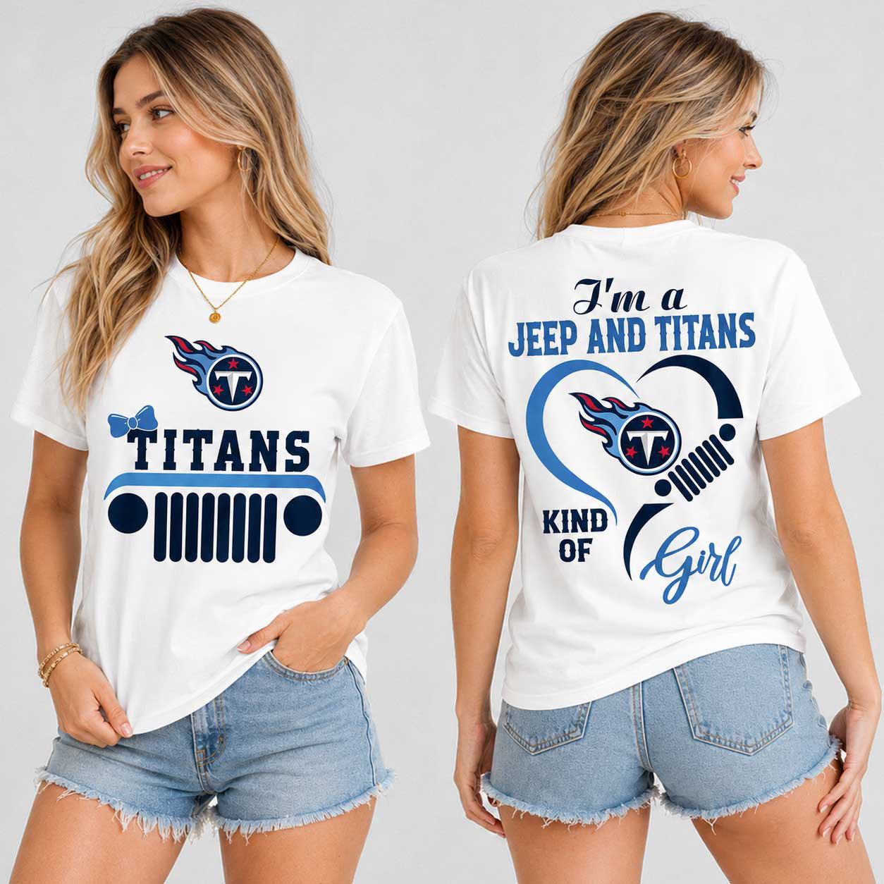 Tennessee Titans | Premium NFL Jeep Fan Passion T-Shirt TD