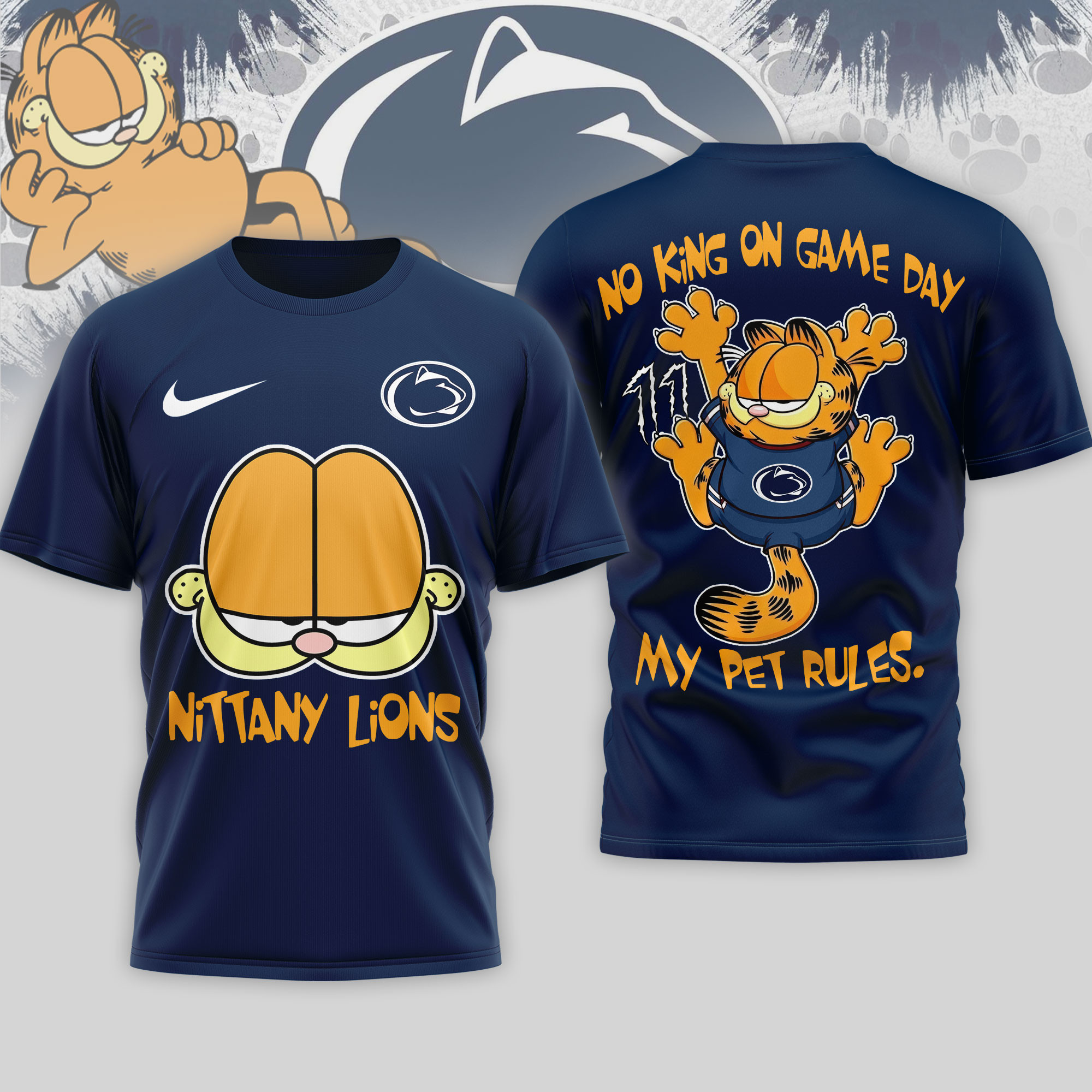 Penn State Nittany Lions | Premium NCAA No King On Game Day 3D Shirt NTH1