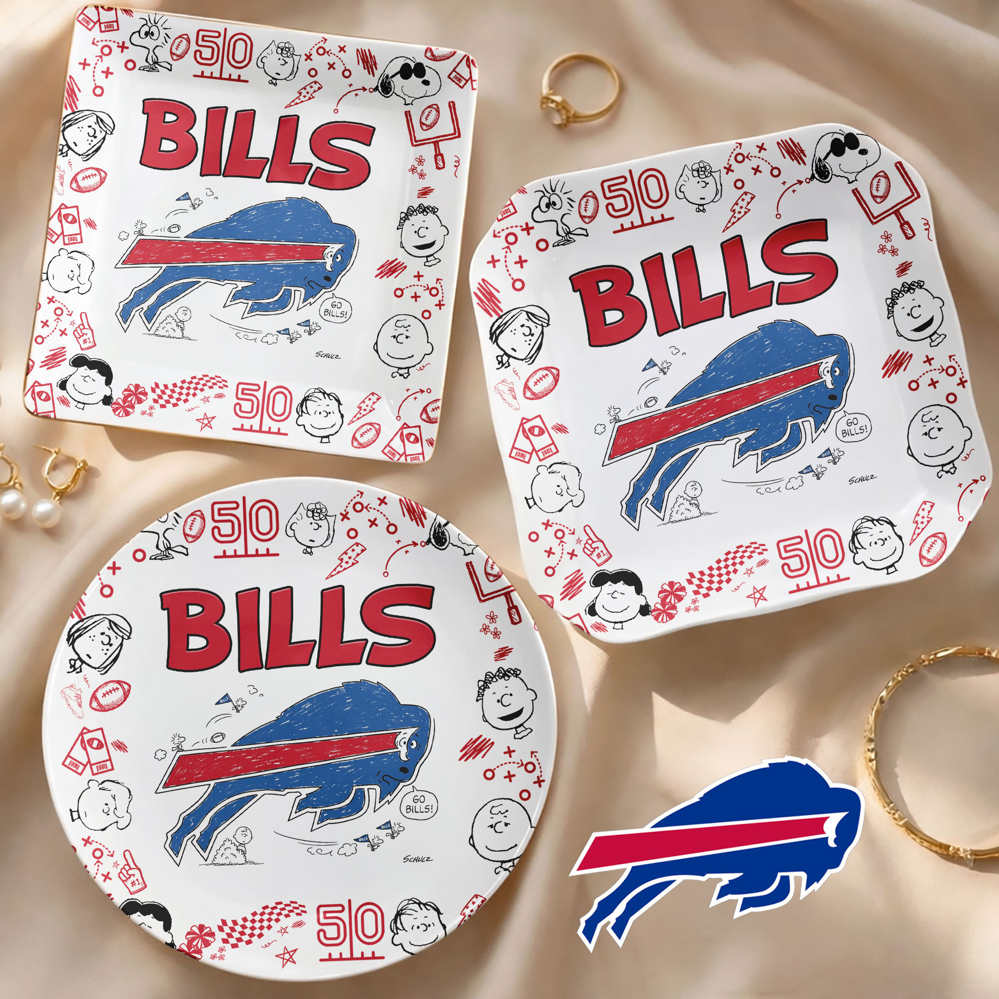 Buffalo Bills | Premium NFL Snoopy Jewelry Dish HY