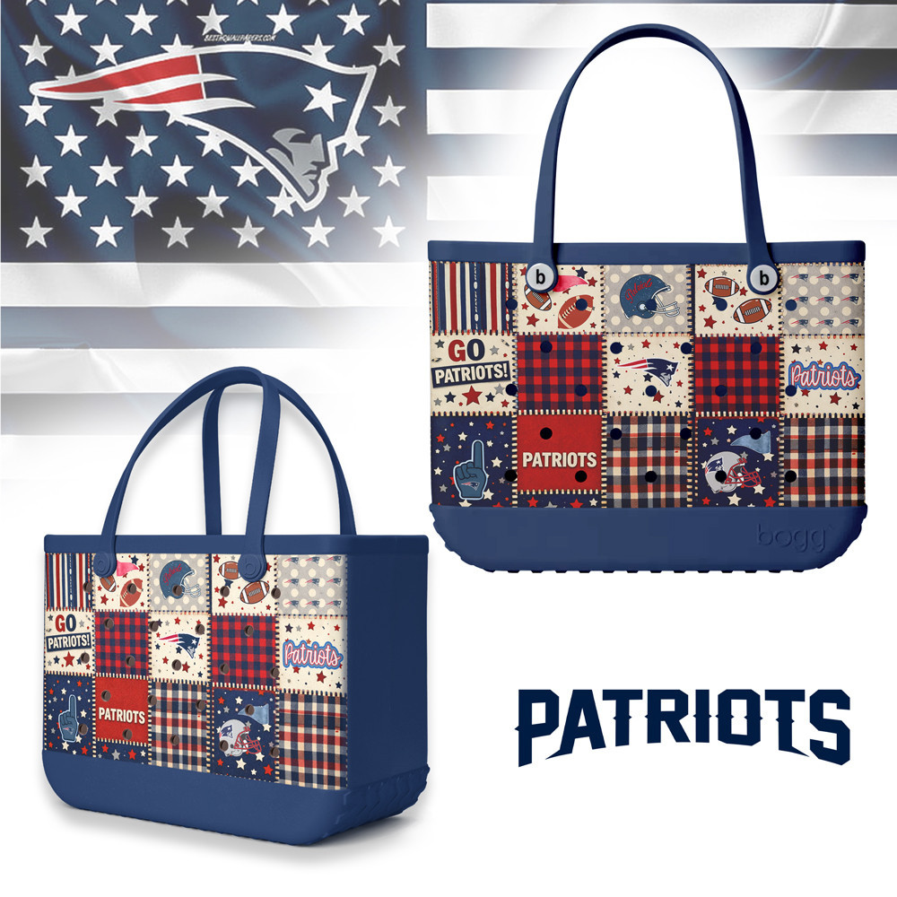 New England Patriots | Premium NFL Patchwork Design Beach Tote Bag HY