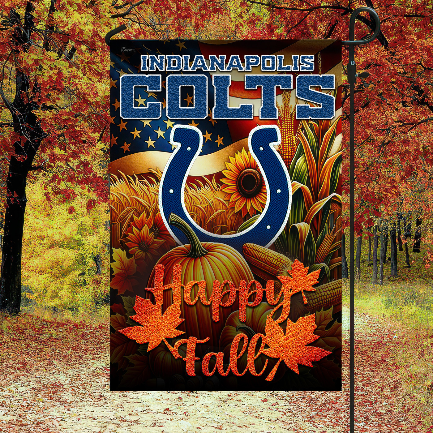 Indianapolis Colts | Premium NFL Happy Fall Flag TD