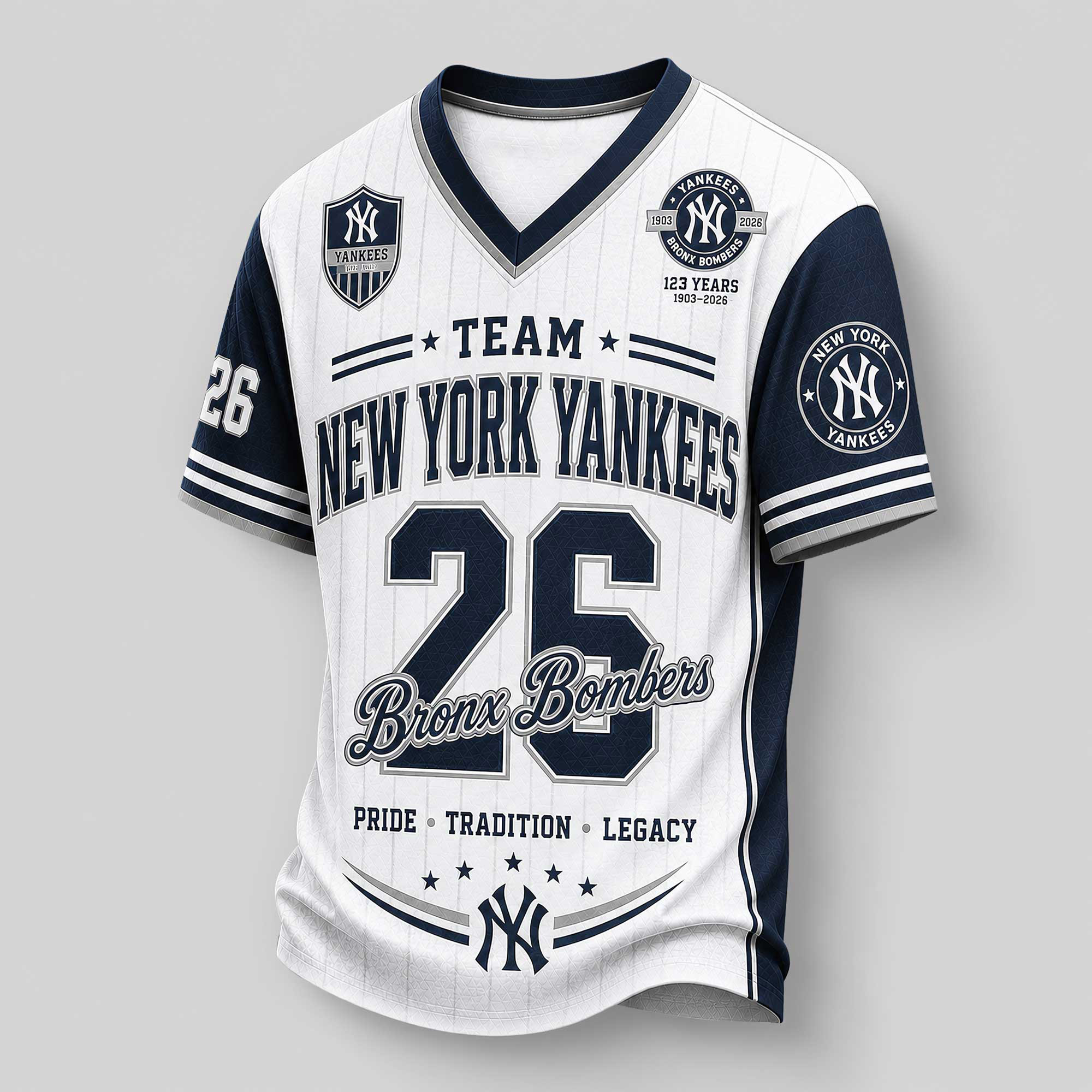 New York Yankees | Premium MLB Legacy Pride V-Neck Jersey