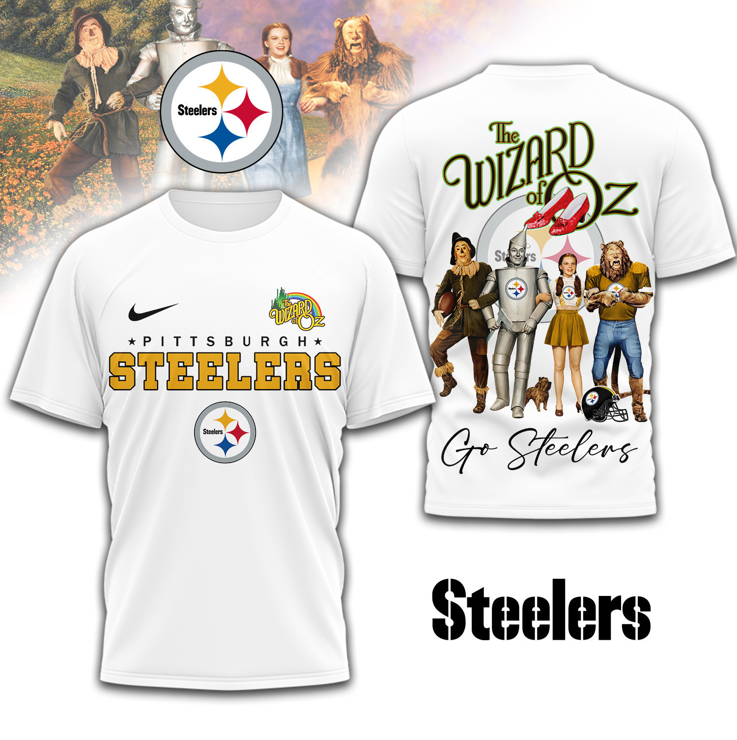 Pittsburgh Steelers | Premium NFL The Wizard Of Oz 3D Shirt TD