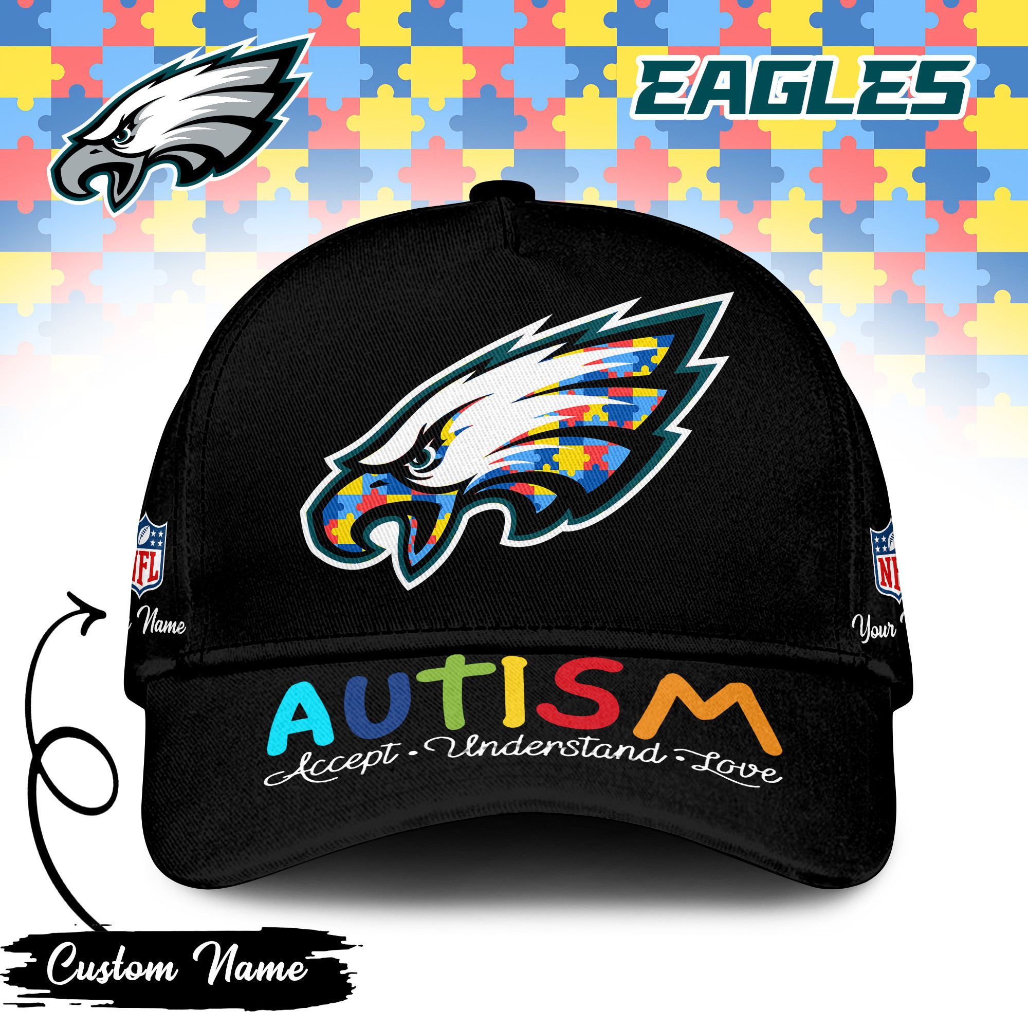 Philadelphia Eagles | PREMIUM CLASSIC CAP NFL AUTISM TD