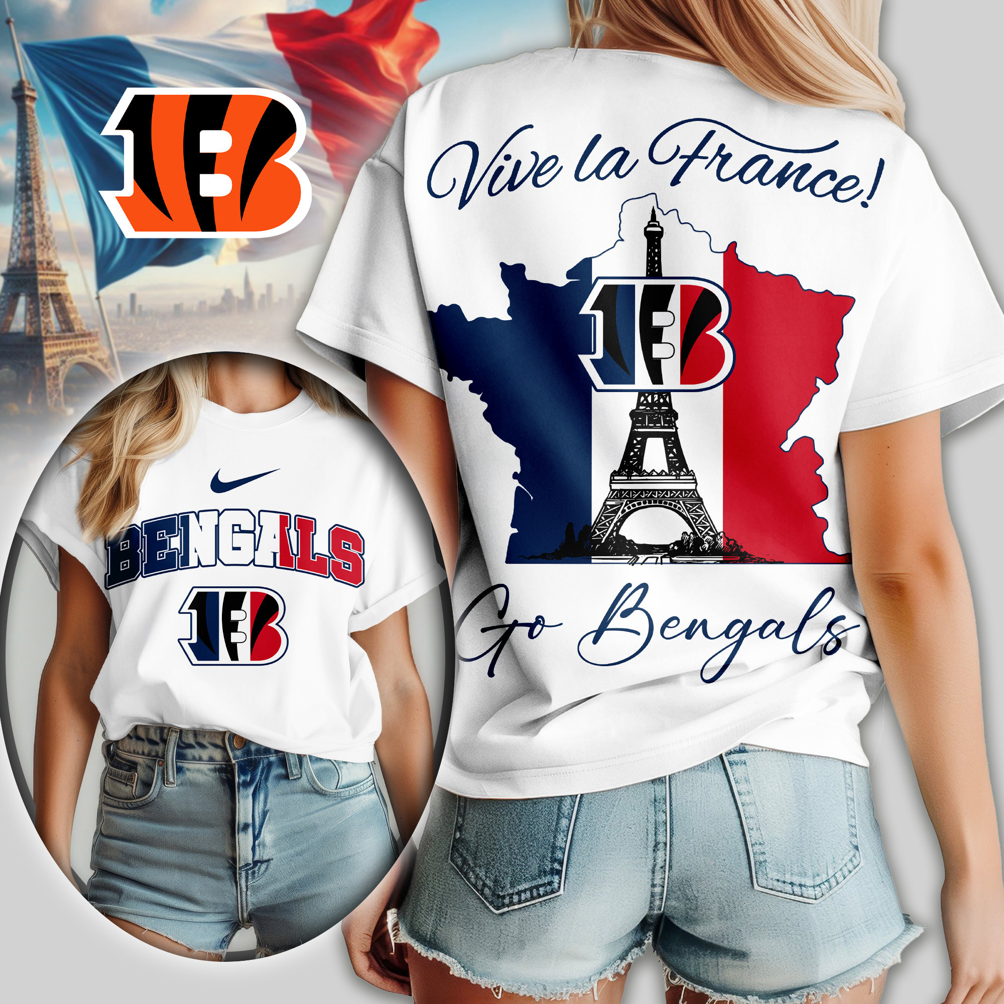Cincinnati Bengals | Premium NFL France Women Shirt TD