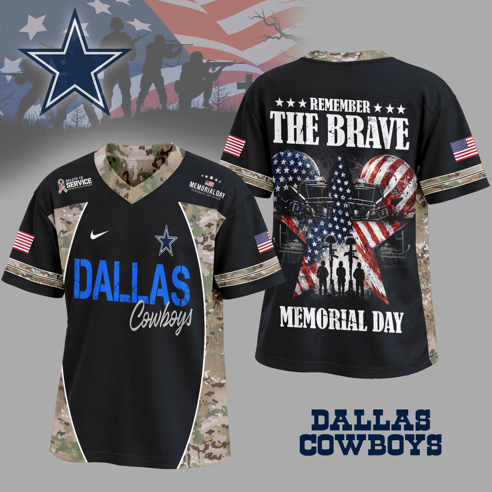Dallas Cowboys | Premium NFL Memorial Day V-neck Baseball Jersey HY