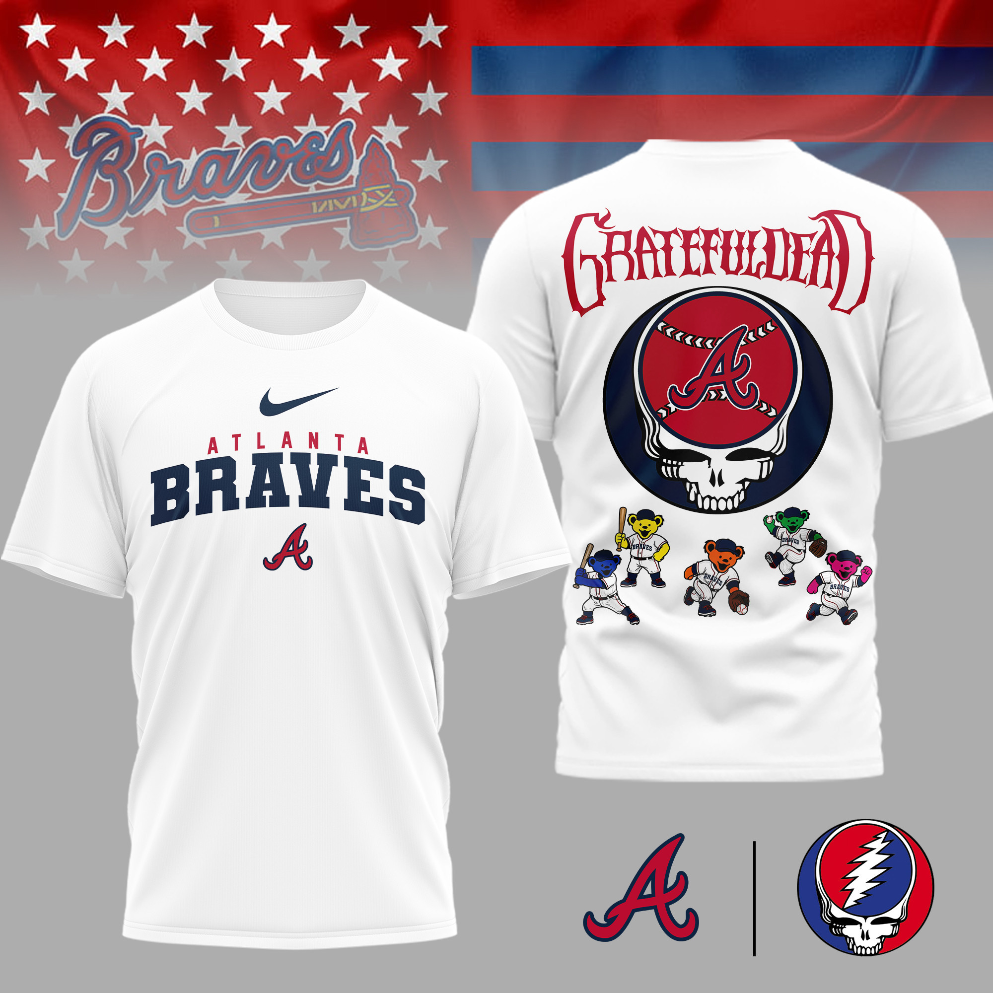 Atlanta Braves | Premium MLB Deadhead 3D Shirt TD