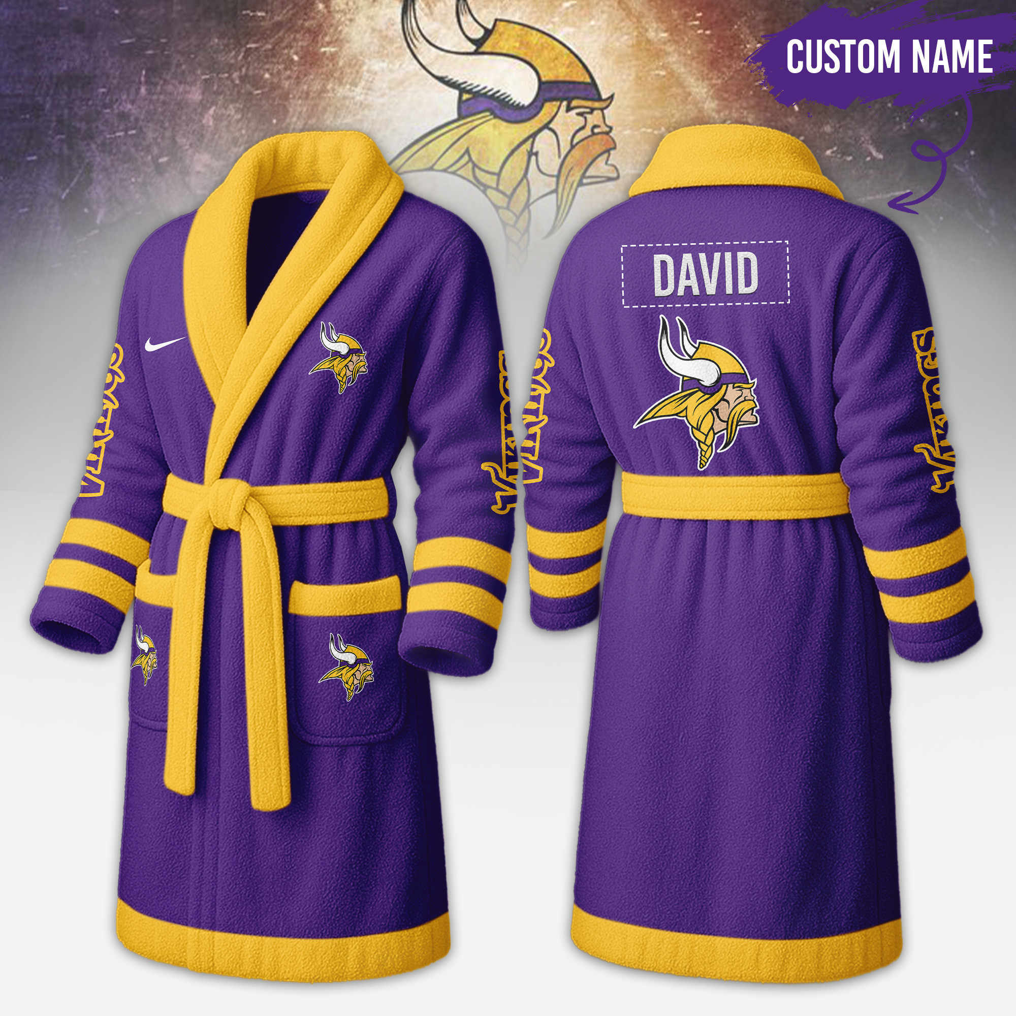 Minnesota Vikings | Premium NFL Fleece Bathrobe TD