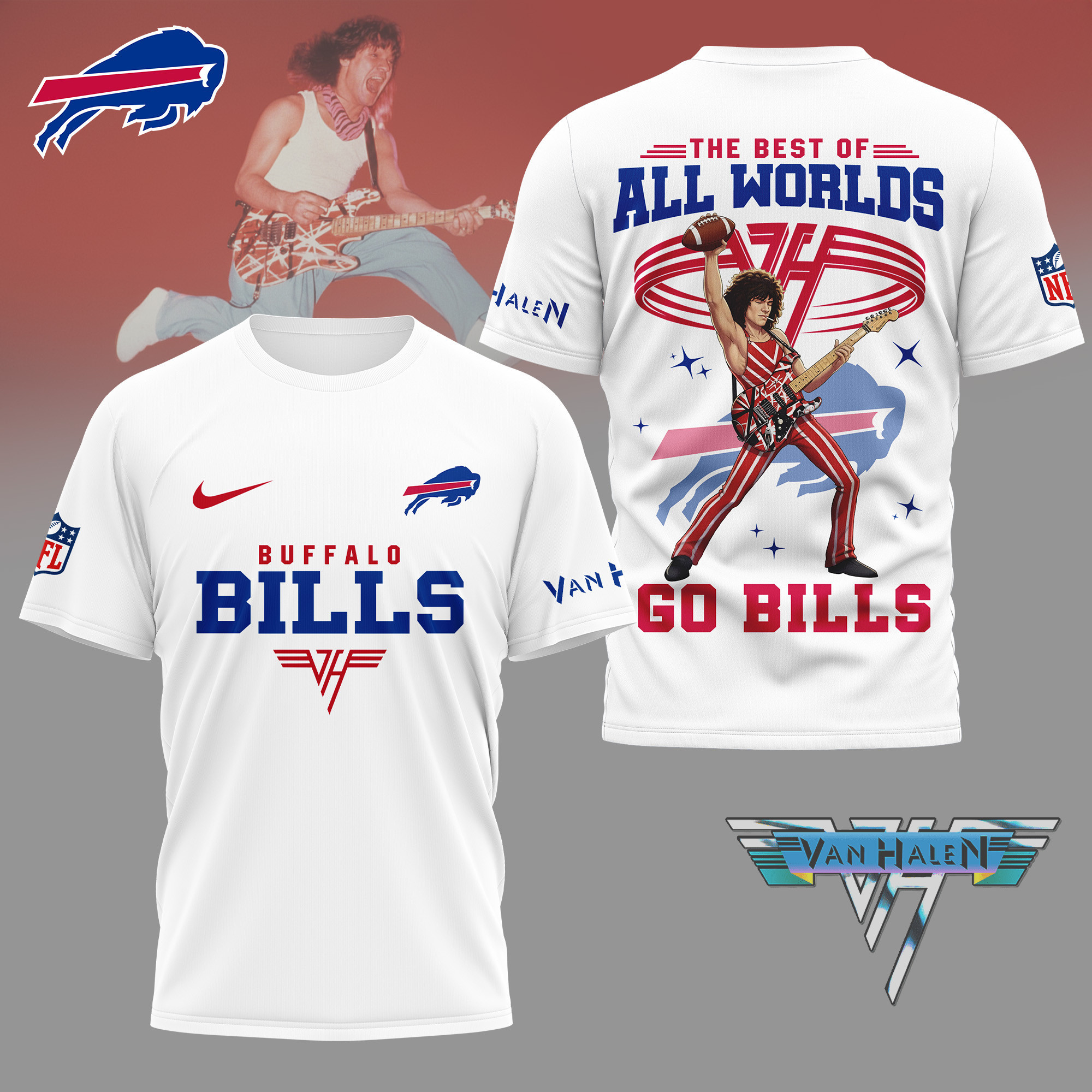 Buffalo Bills | Premium NFL Van Halen Graphic 3D Shirt NY