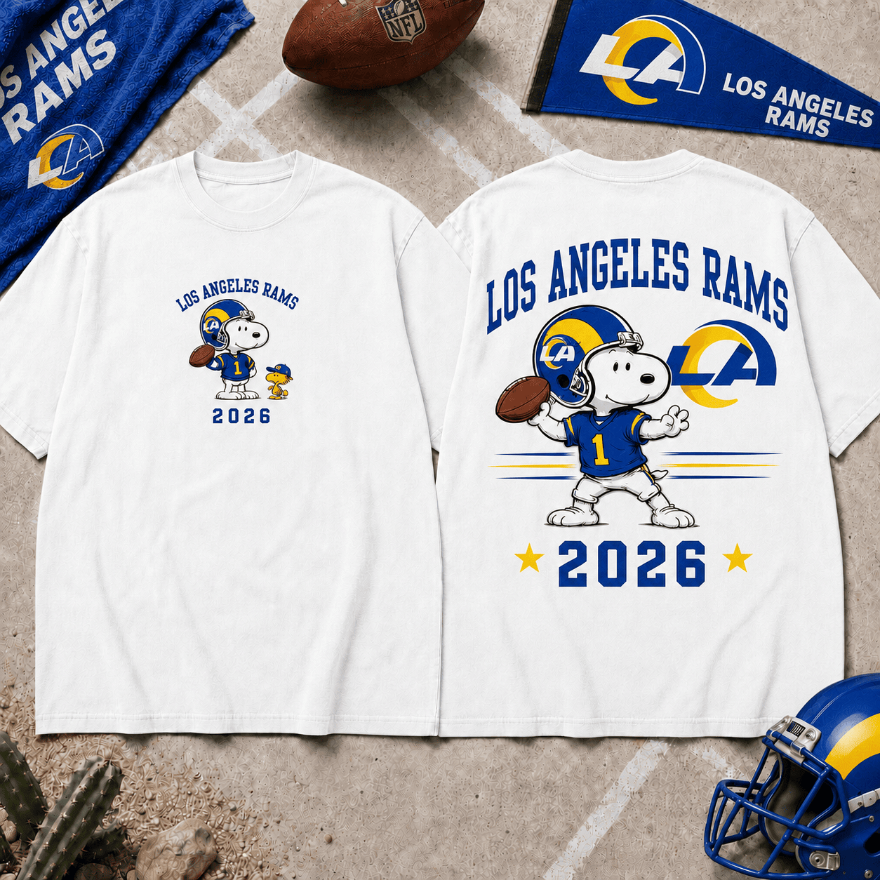 Los Angeles Rams | Premium Snoopy NFL Football 2026 3D Shirt For Football Fans NNK