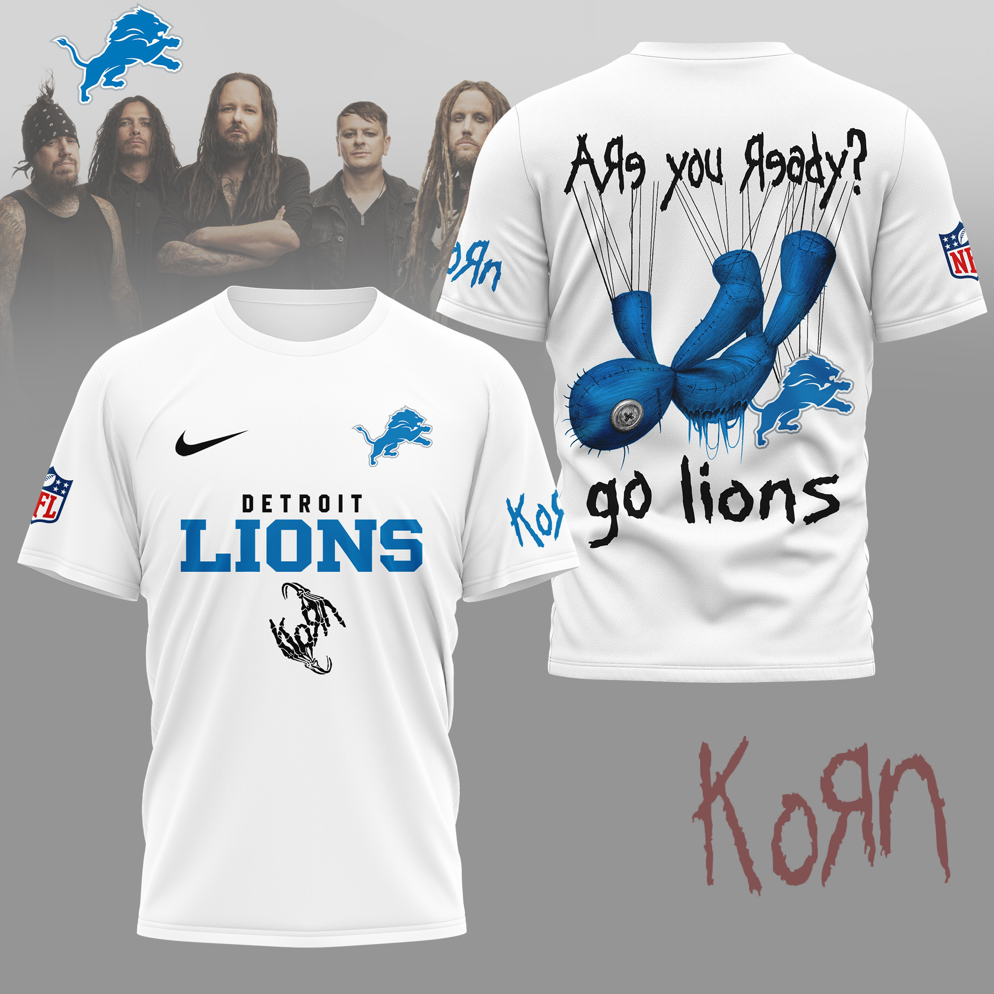 Detroit Lions | Premium NFL Korn Fan Shirt NY