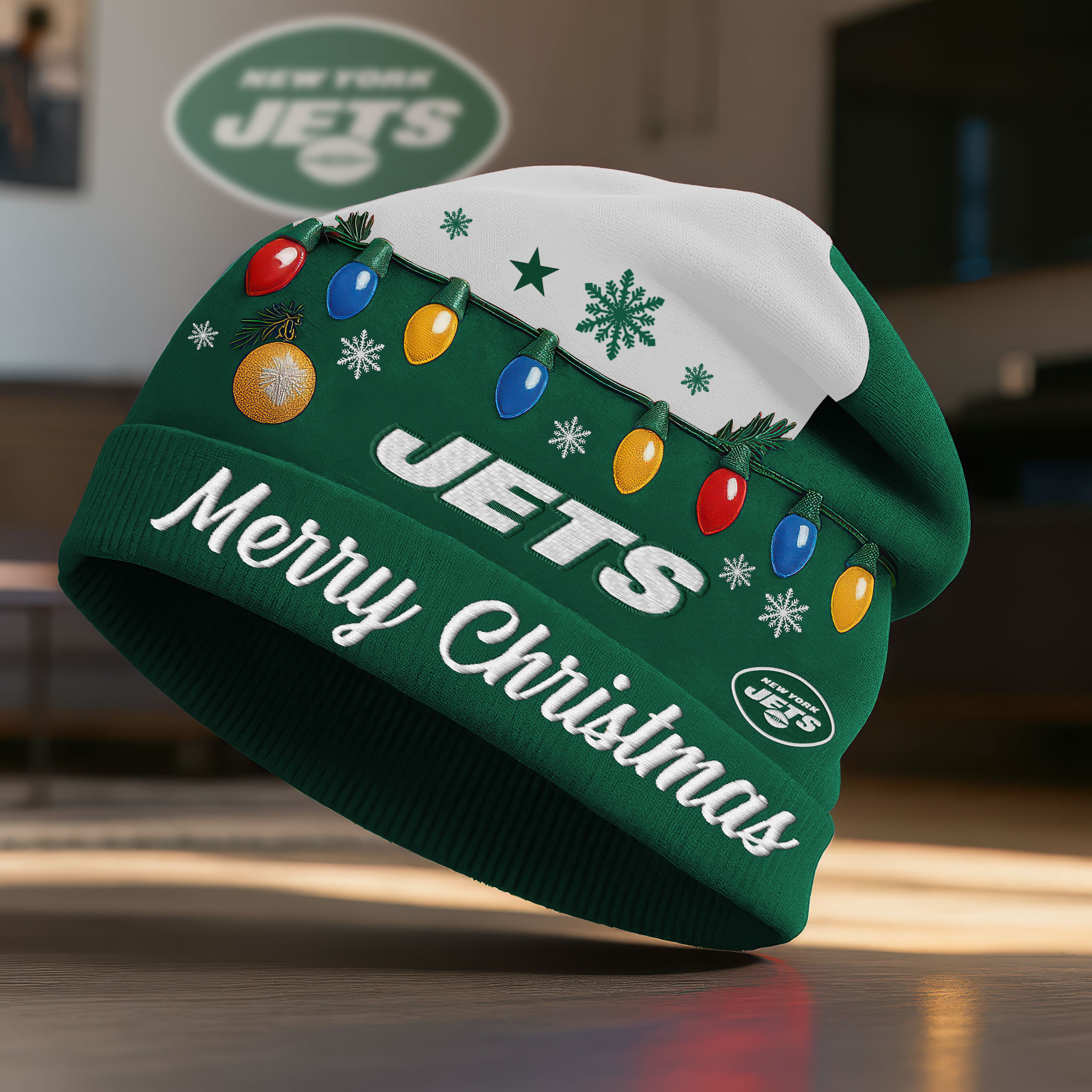 New York Jets | Premium NFL Christmas Beanie Hat NY