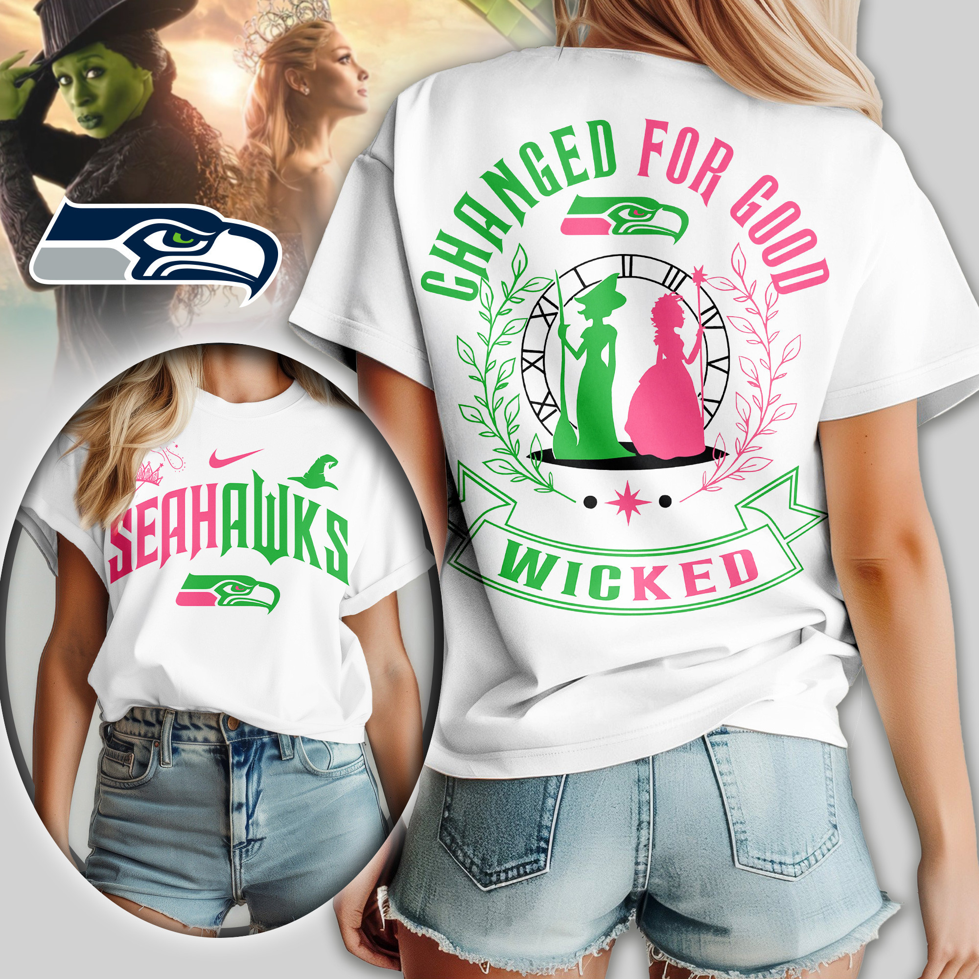 Seattle Seahawks | Premium NFL Wicked Changed For Good Women Shirt TD