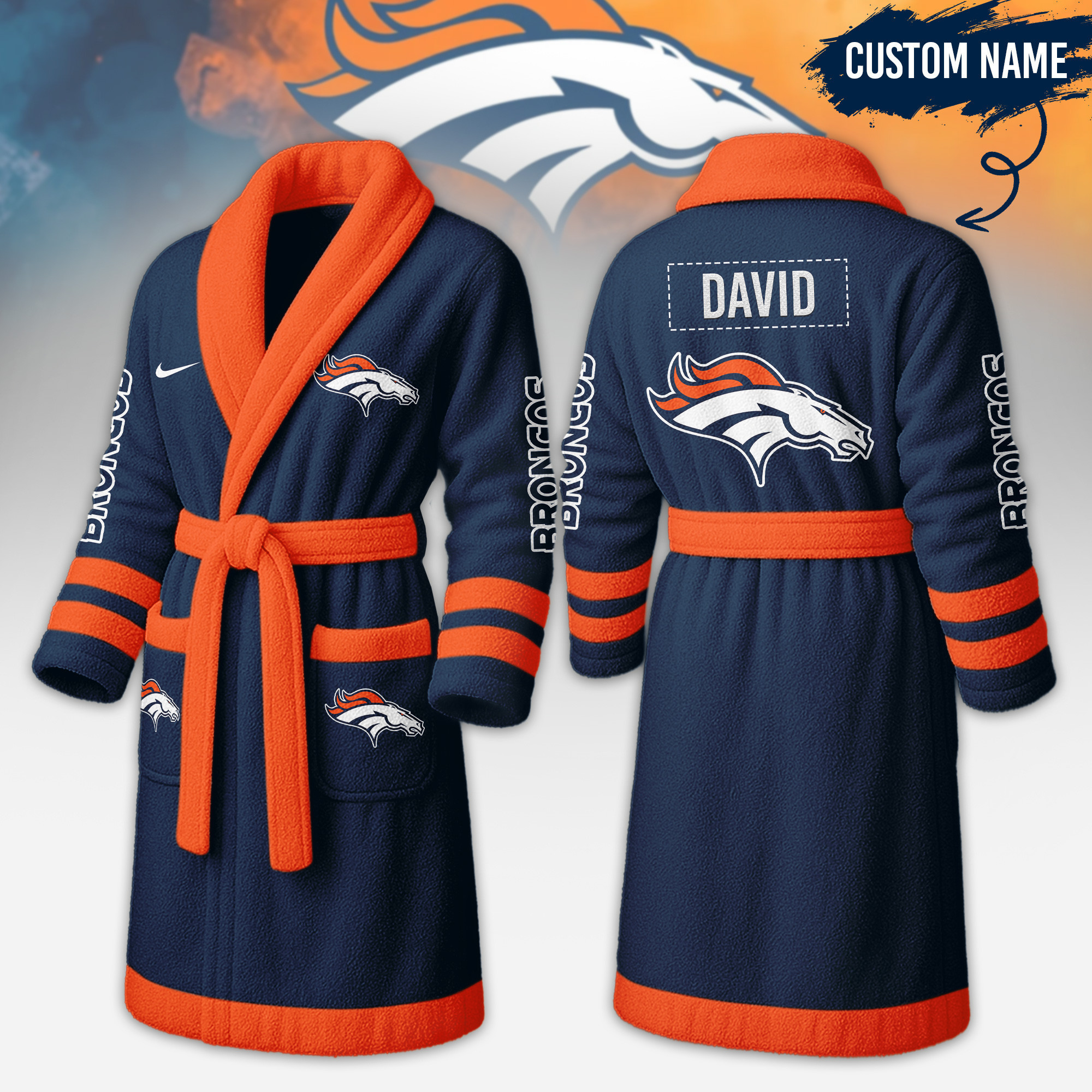 Denver Broncos | Premium NFL Fleece Bathrobe TD