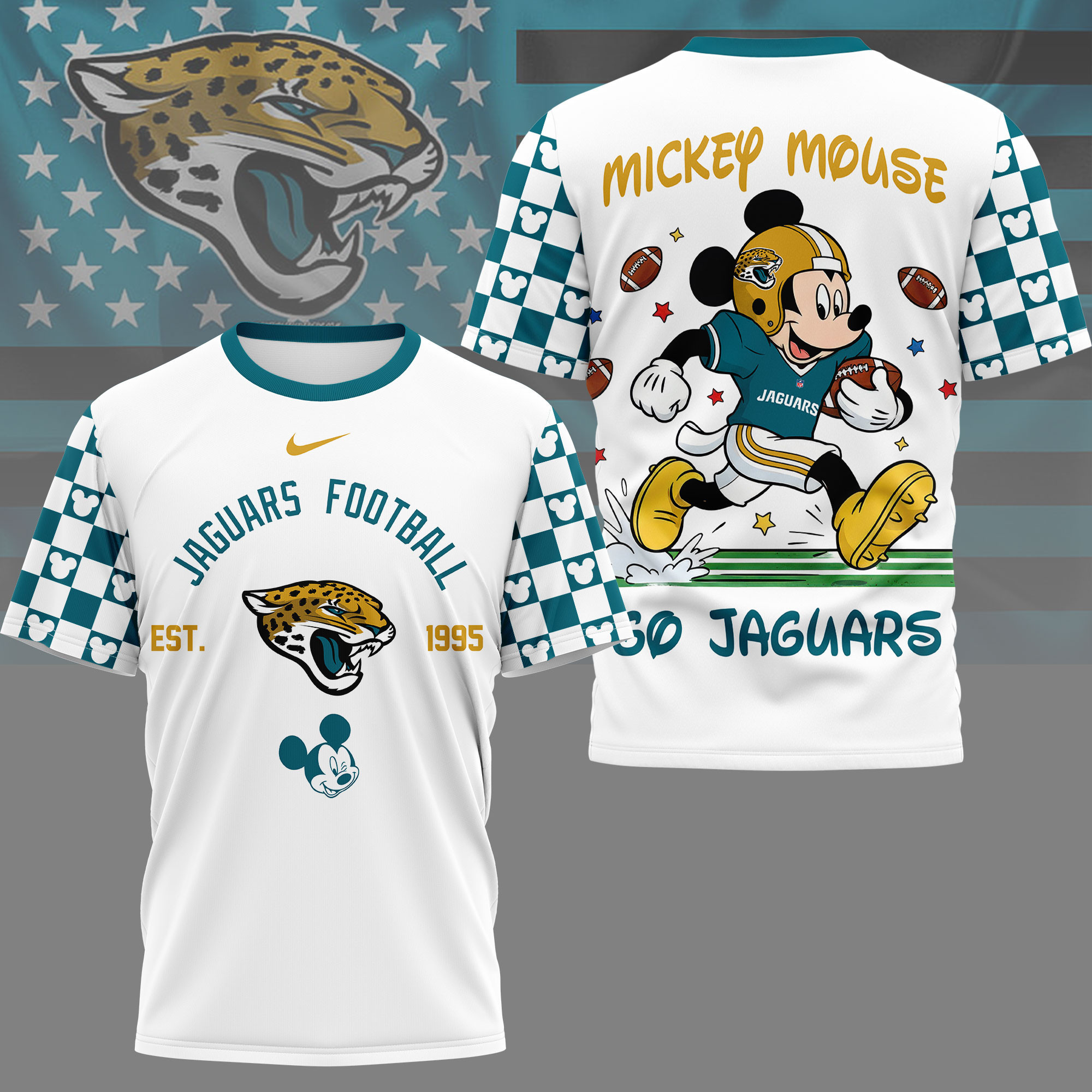 Jacksonville Jaguars | Premium NFL Mickey Football 3D Shirt NY
