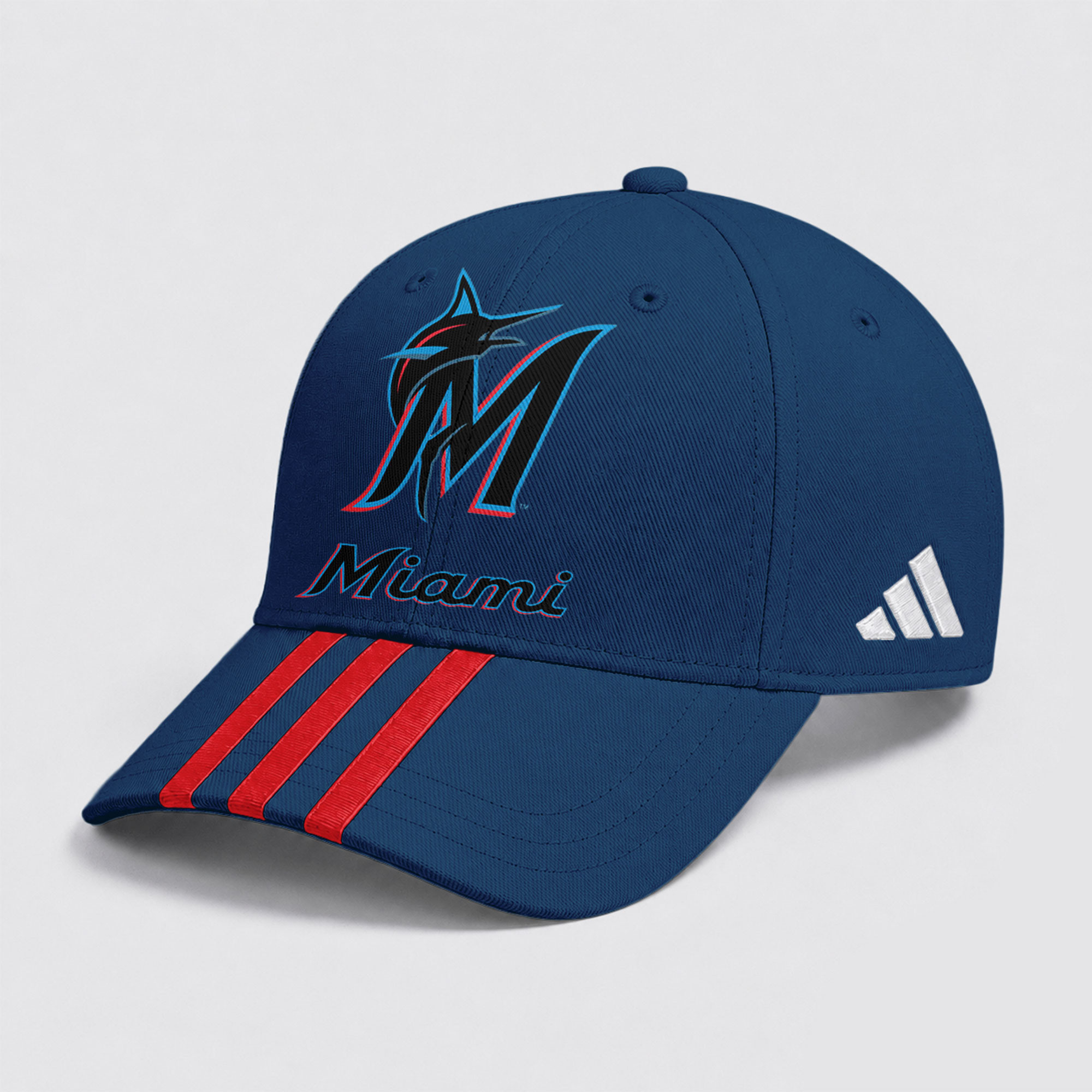 Miami Marlins | Premium MLB Signature Triple Stripe Fan Baseball Cap