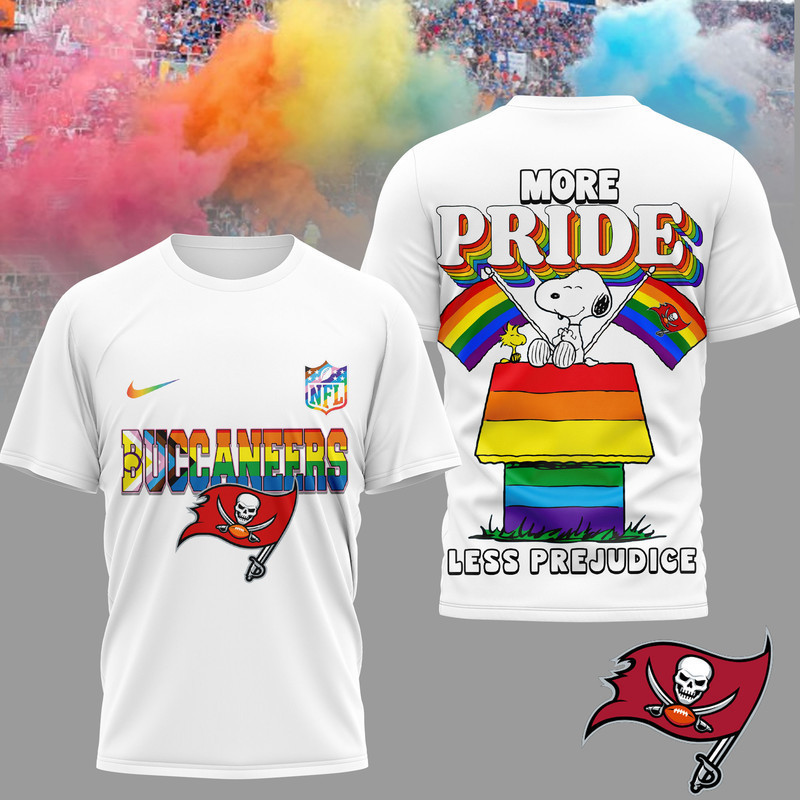 Tampa Bay Buccaneers | Premium NFL Snoopy Pride Month 3D T-Shirt HY