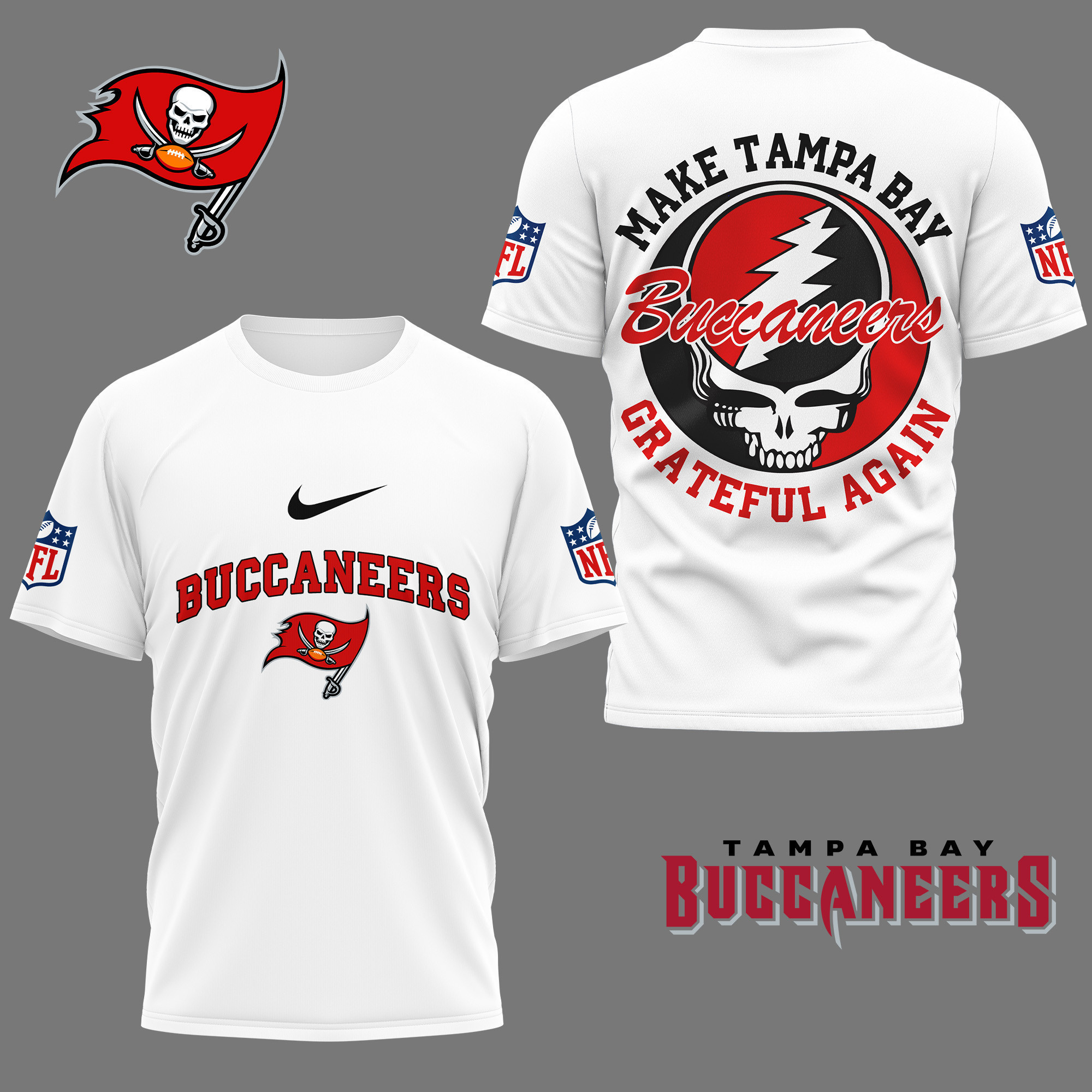 Tampa Bay Buccaneers | Premium NFL Grateful Game Day 3D Shirt NY
