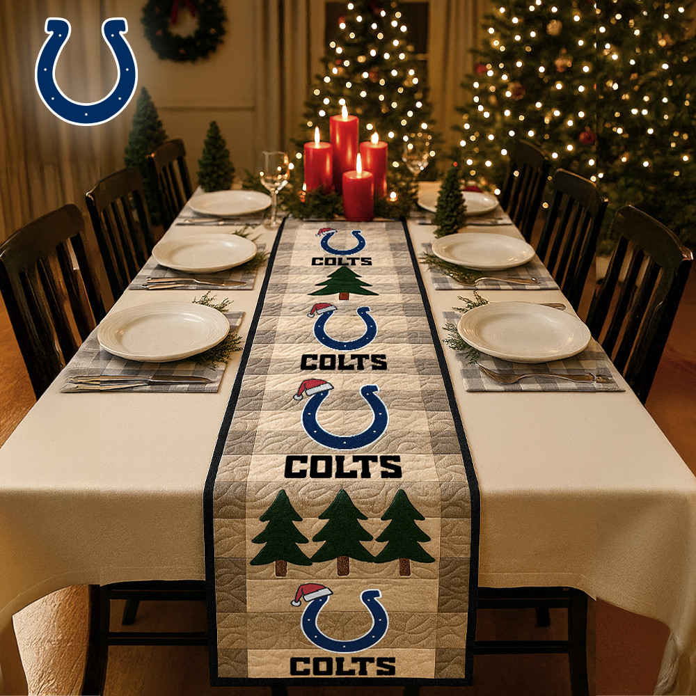 Indianapolis Colts | Premium NFL Quilted Christmas Table Runner HI