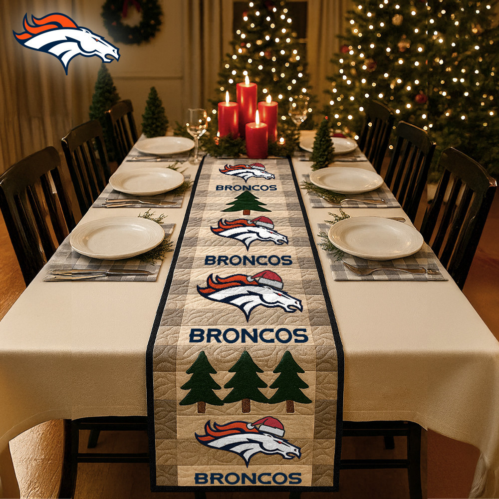 Denver Broncos | Premium NFL Quilted Christmas Table Runner HI