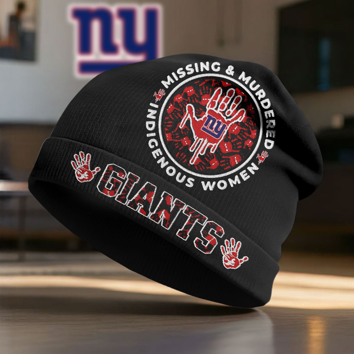 New York Giants | Premium NFL MMIW Awareness Beanie Hat NY