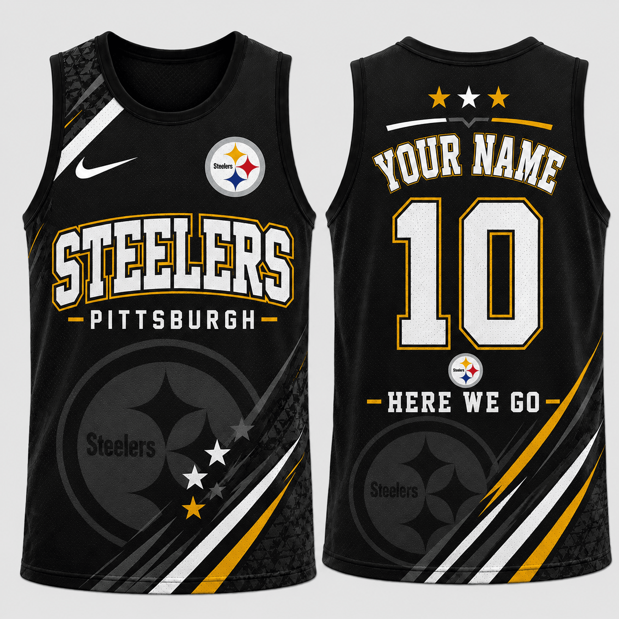 Pittsburgh Steelers | Premium NFL Personalized Team Spirit Sports Tank Top TD