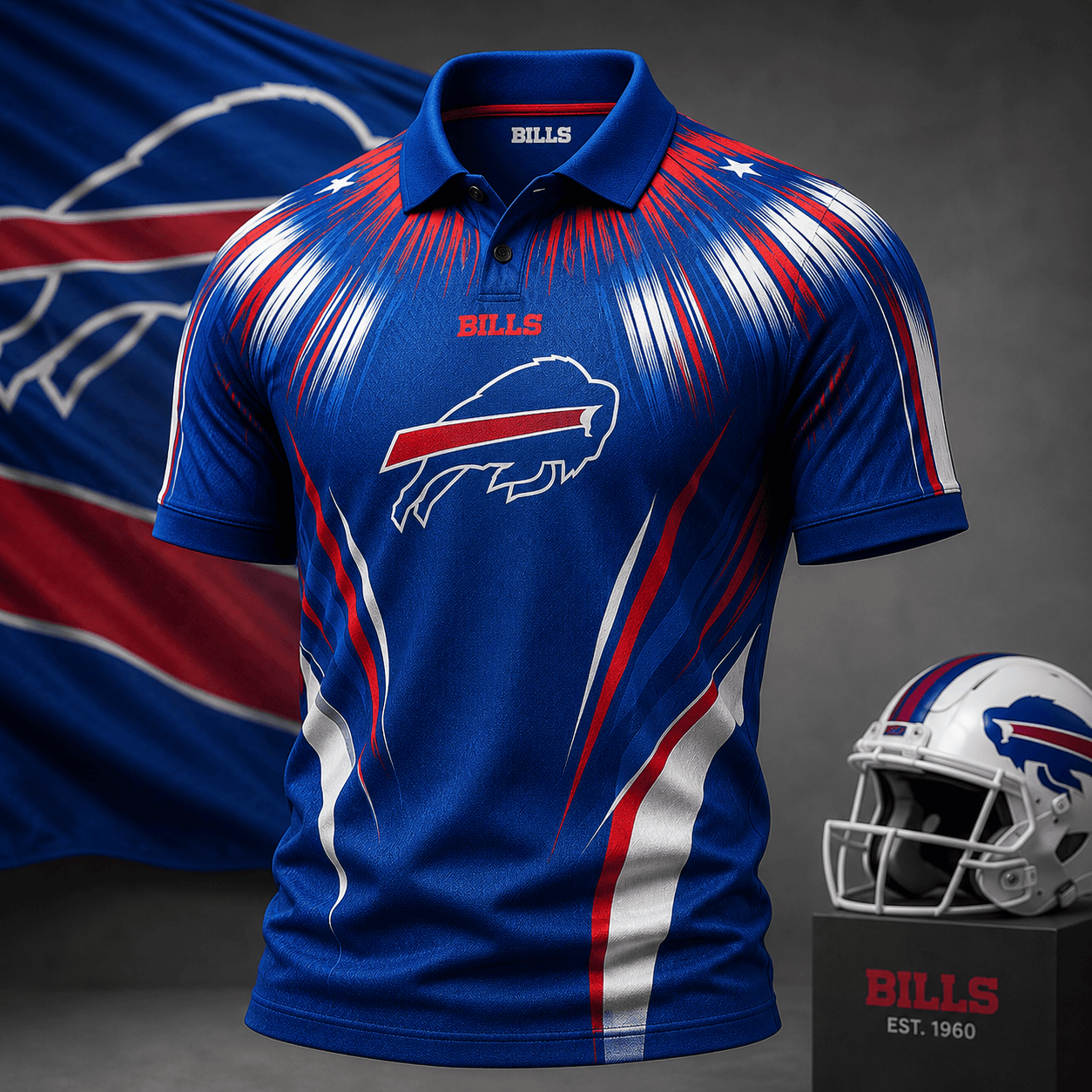 Buffalo Bills | Premium NFL Victory Rush Polo Shirt NY