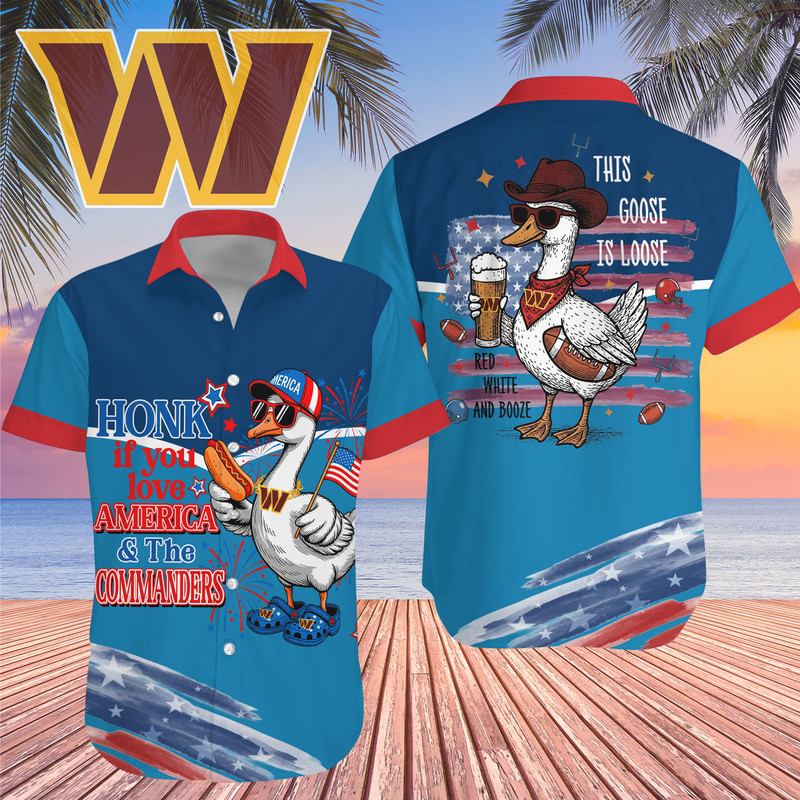 Washington Commanders | Premium NFL Goose Hawaiian Shirt HY