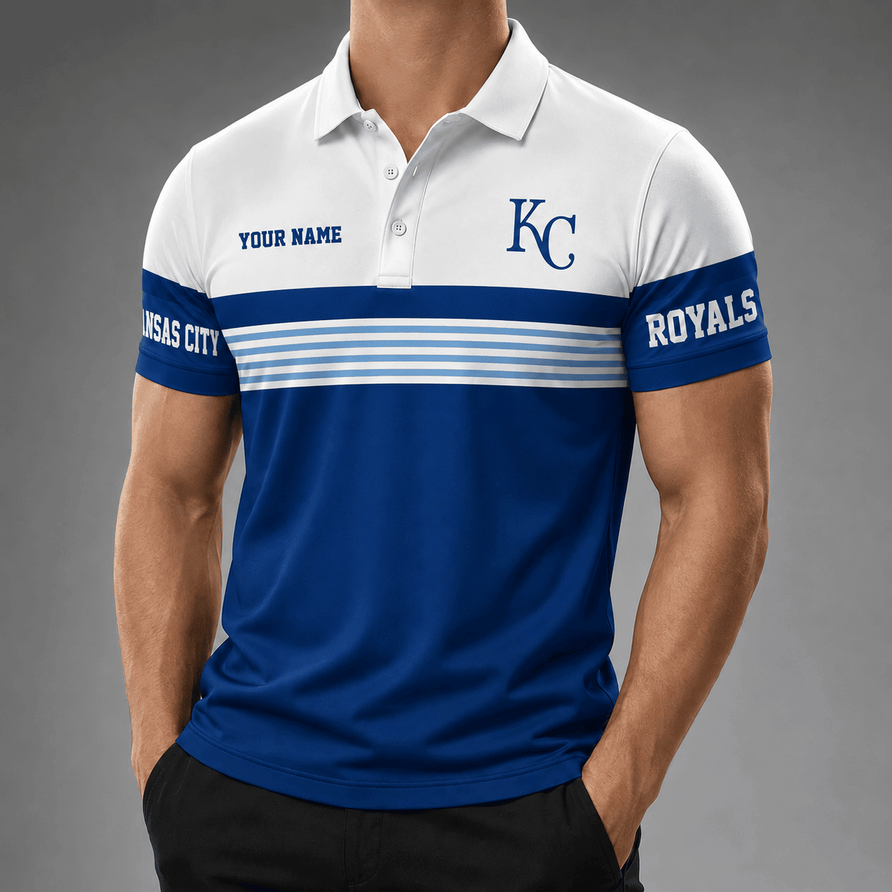 Kansas City Royals | Premium MLB Personalized Men's Polo Shirt