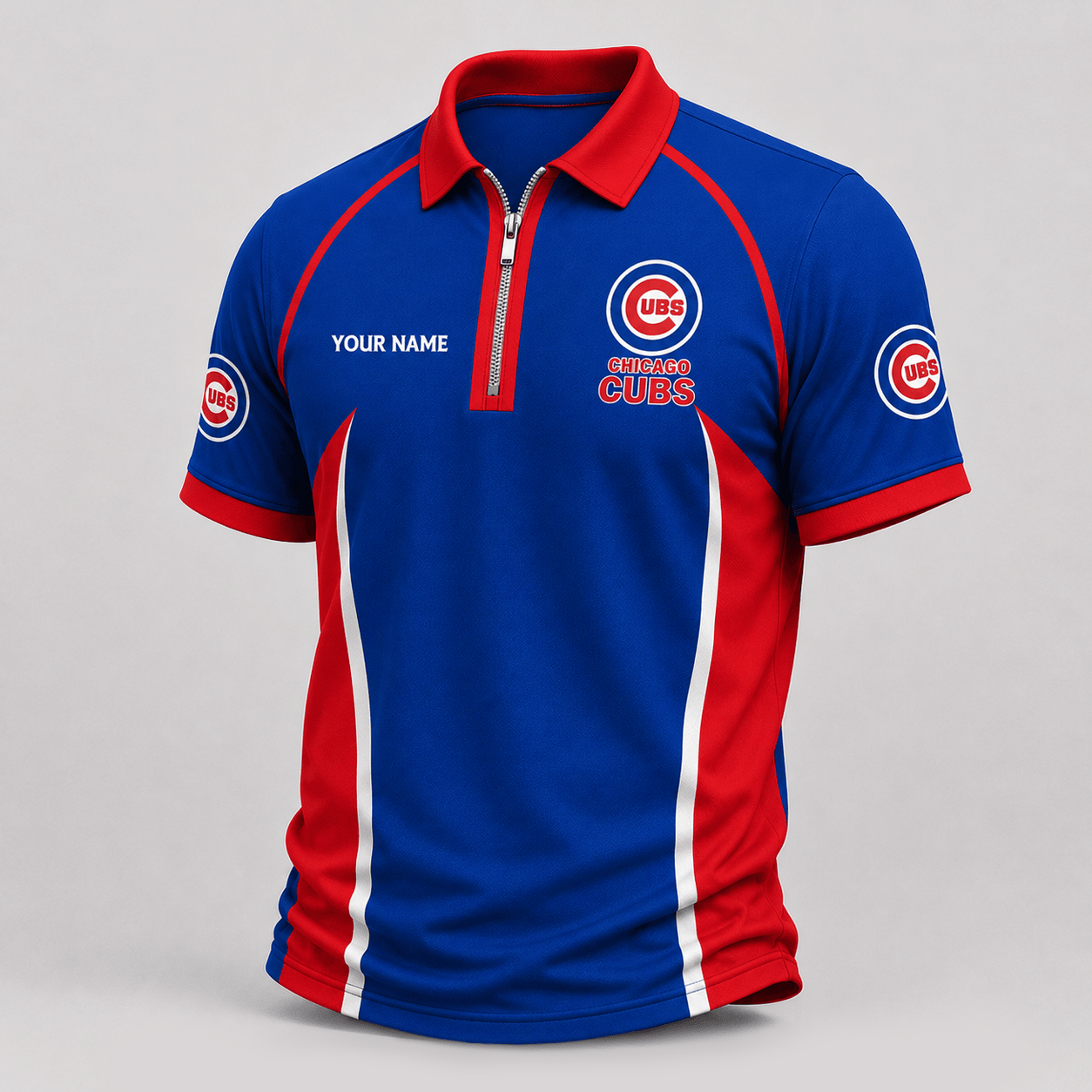Chicago Cubs | Premium MLB Performance Zipper Polo Shirt