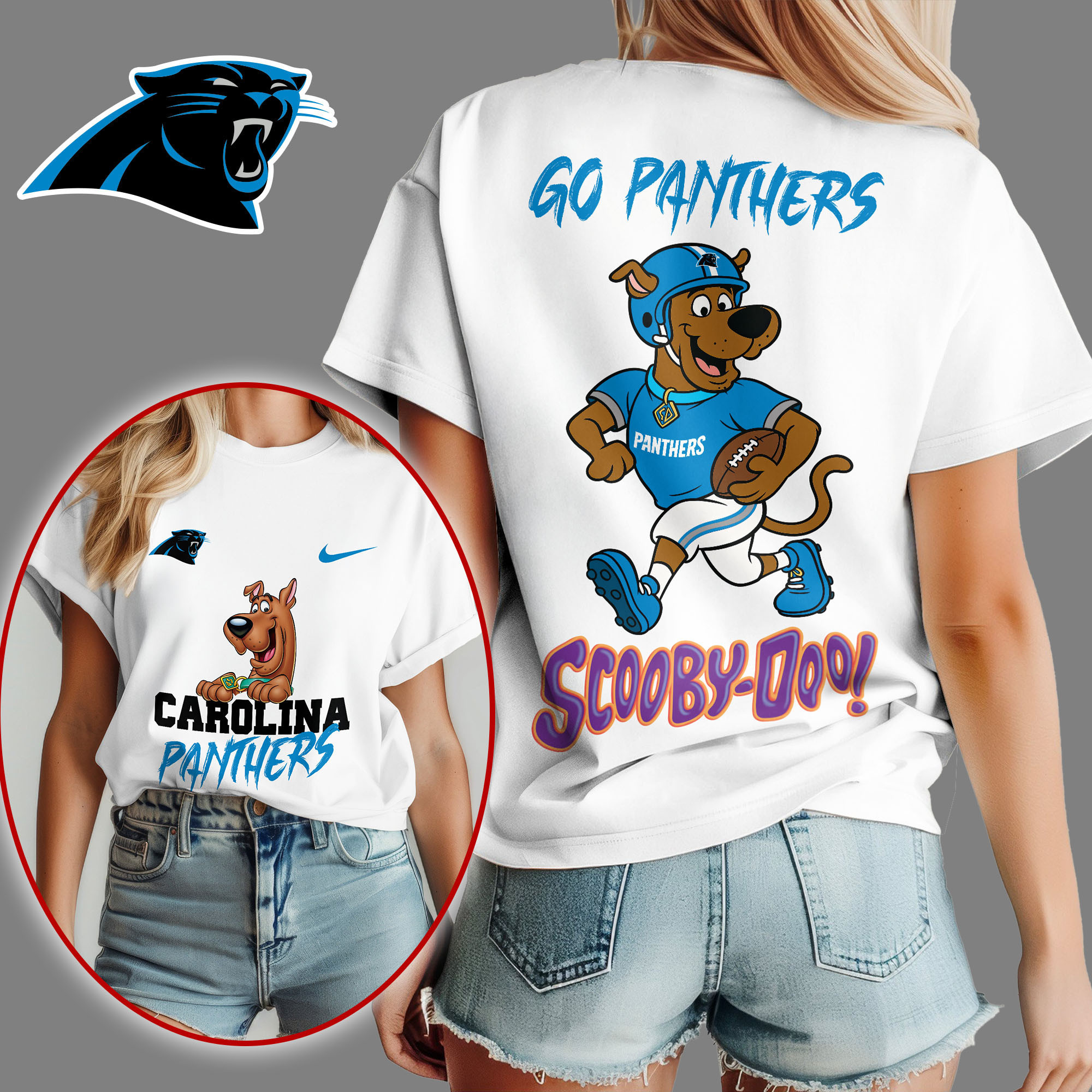 Carolina Panthers | Premium NFL Scooby-Doo Fan Women's Shirt NY