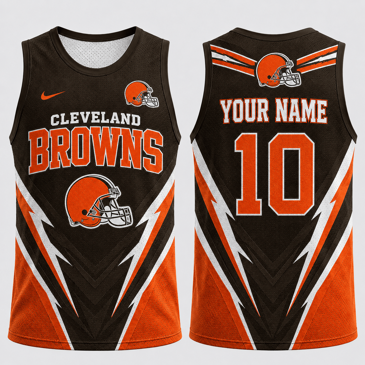 Cleveland Browns | Premium NFL Personalized Name Number Fan Pride Tank Top TD