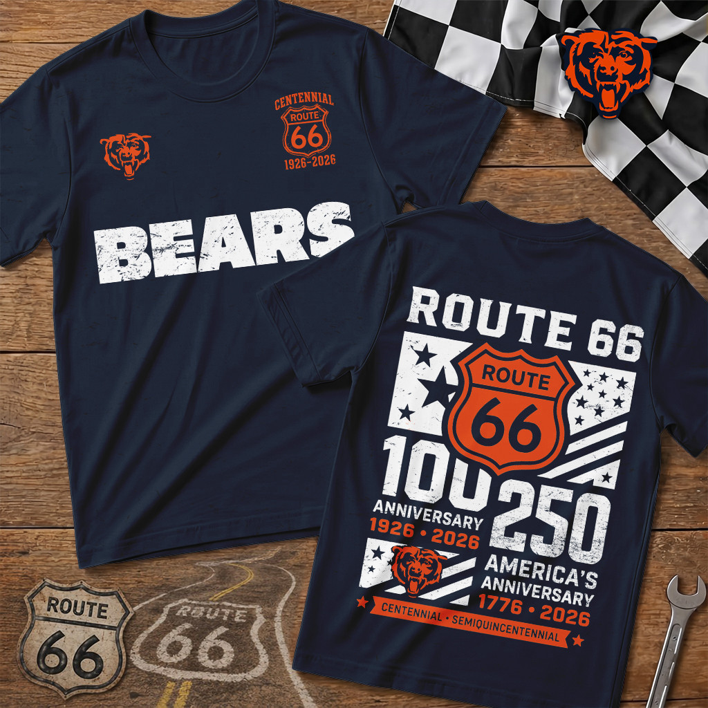 Chicago Bears | Premium NFL Route 66 Centennial T-Shirt TD