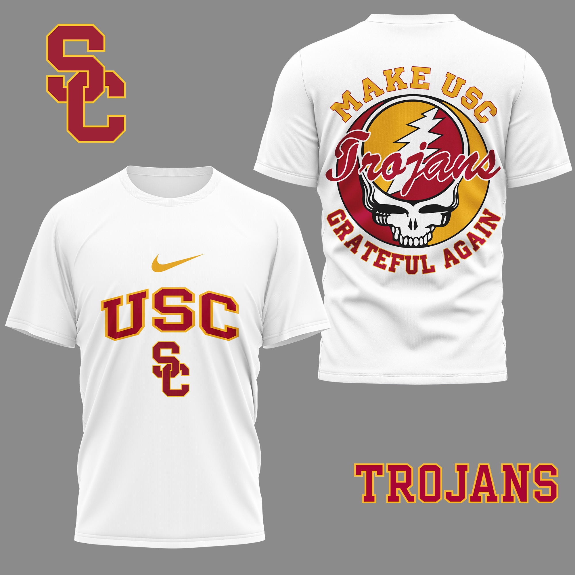 USC Trojans | Premium NCAA Grateful Game Day 3D Shirt NY