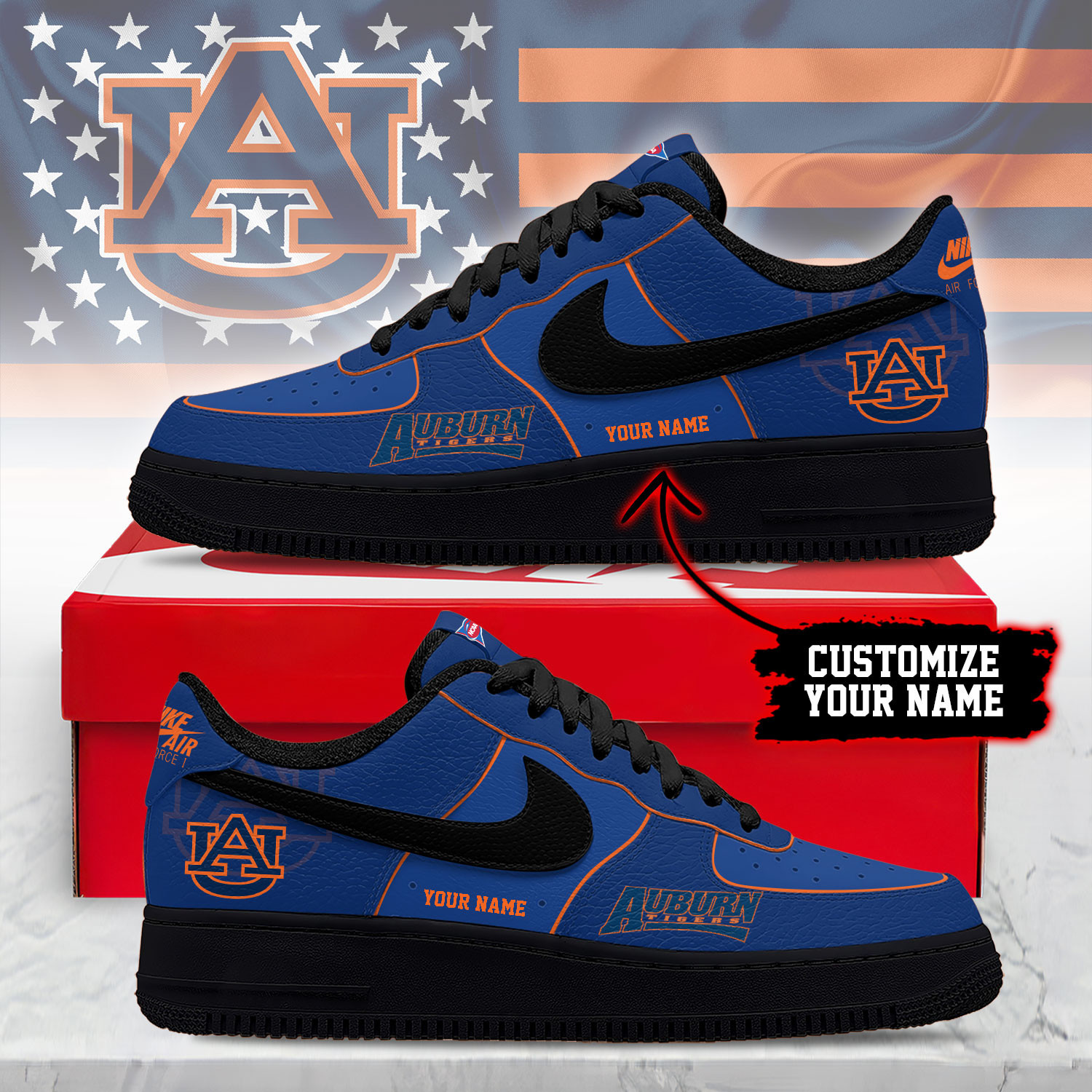 Auburn Tigers | Premium NCAA Custom AF1 Shoes NY