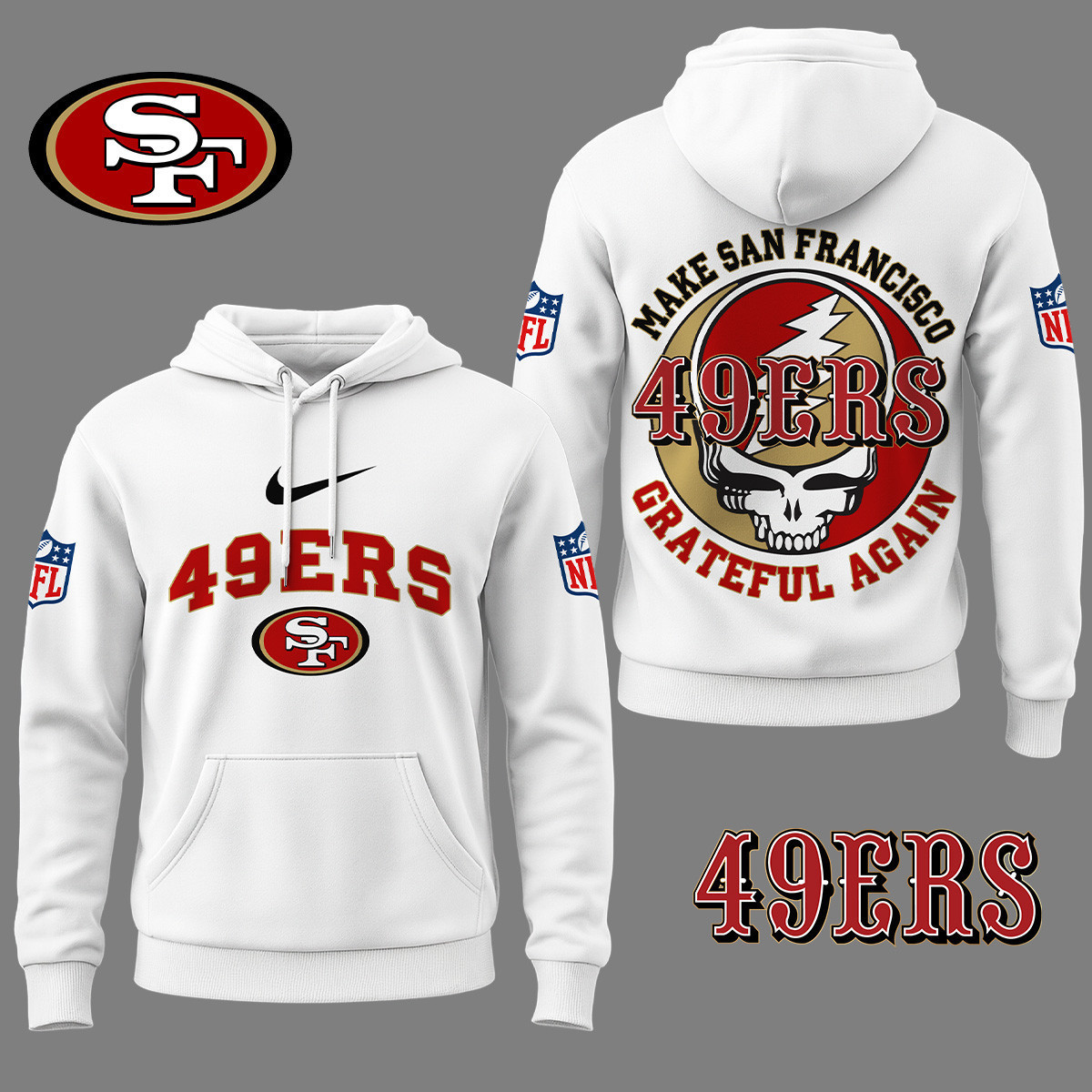 San Francisco 49ers | Premium NFL Grateful Again Hoodie NY