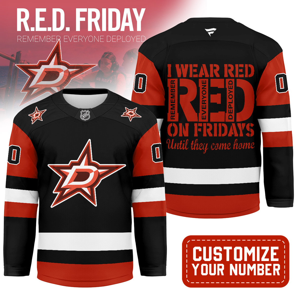 Dallas Stars | Premium NHL Red Friday Hockey Jersey MM