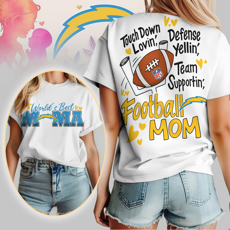 Los Angeles Chargers | Premium NFL Mother Day Football Mama 3D Shirt HY