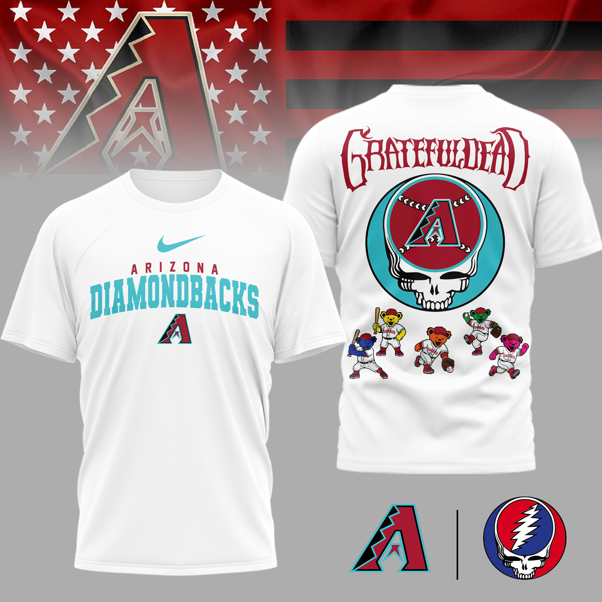 Arizona Diamondbacks | Premium MLB Deadhead 3D Shirt TD