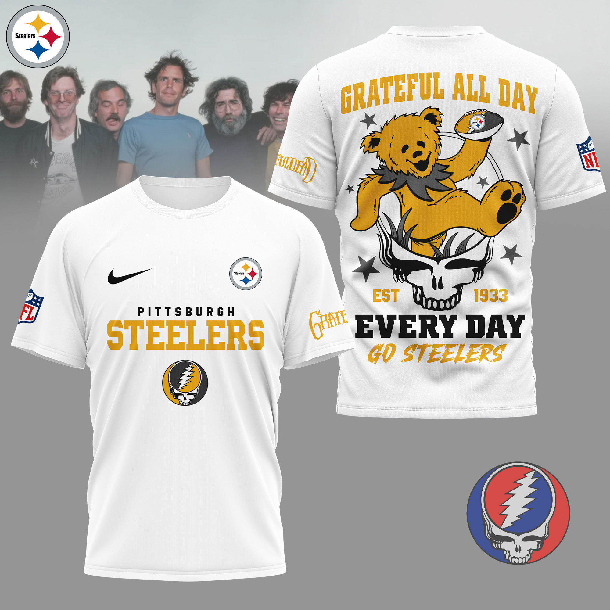 Pittsburgh Steelers | Premium NFL Grateful Dead Fan 3D Shirt NY