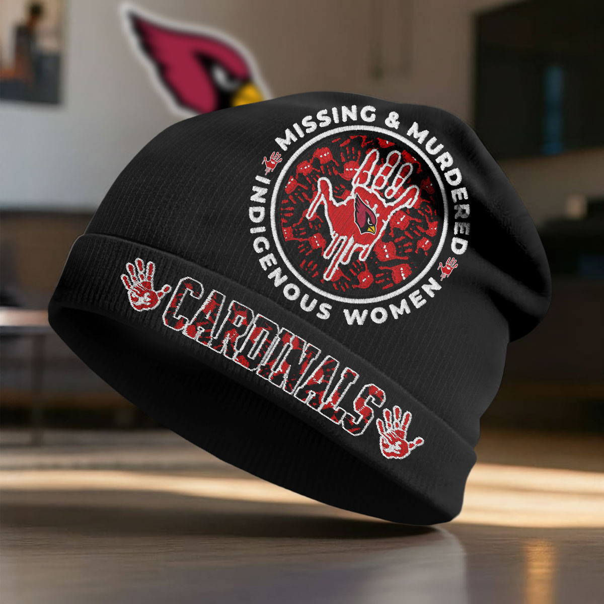Arizona Cardinals | Premium NFL MMIW Awareness Beanie Hat NY