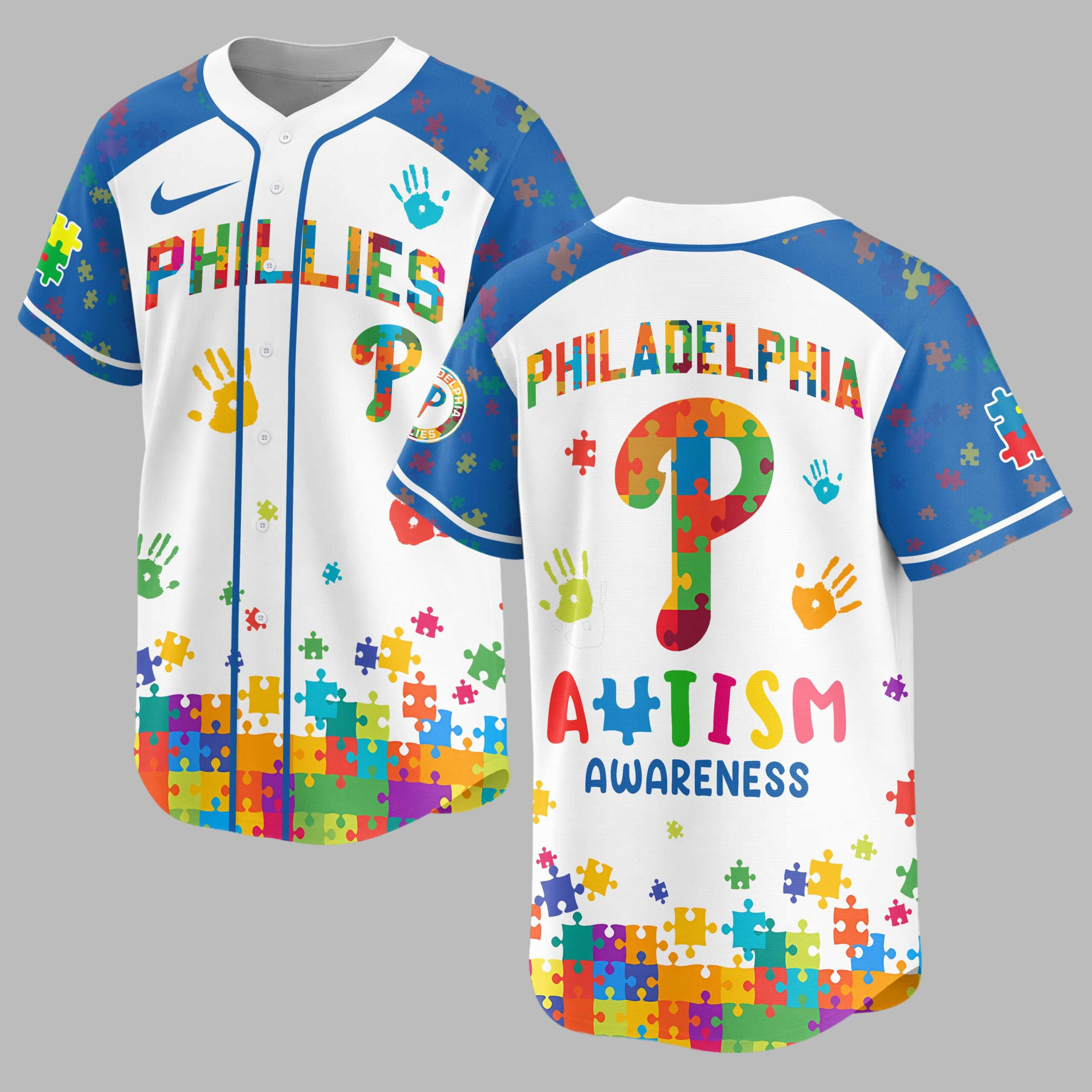Philadelphia Phillies | MLB x Autism Awareness Puzzle Premium Jersey
