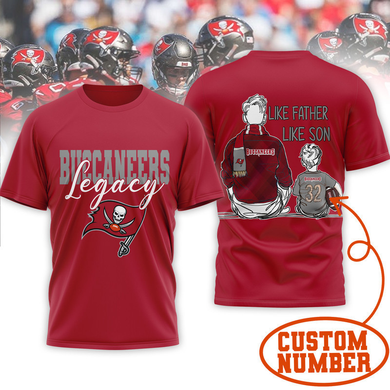 Tampa Bay Buccaneers | Premium NFL Legacy Father Day 3D Shirt HY