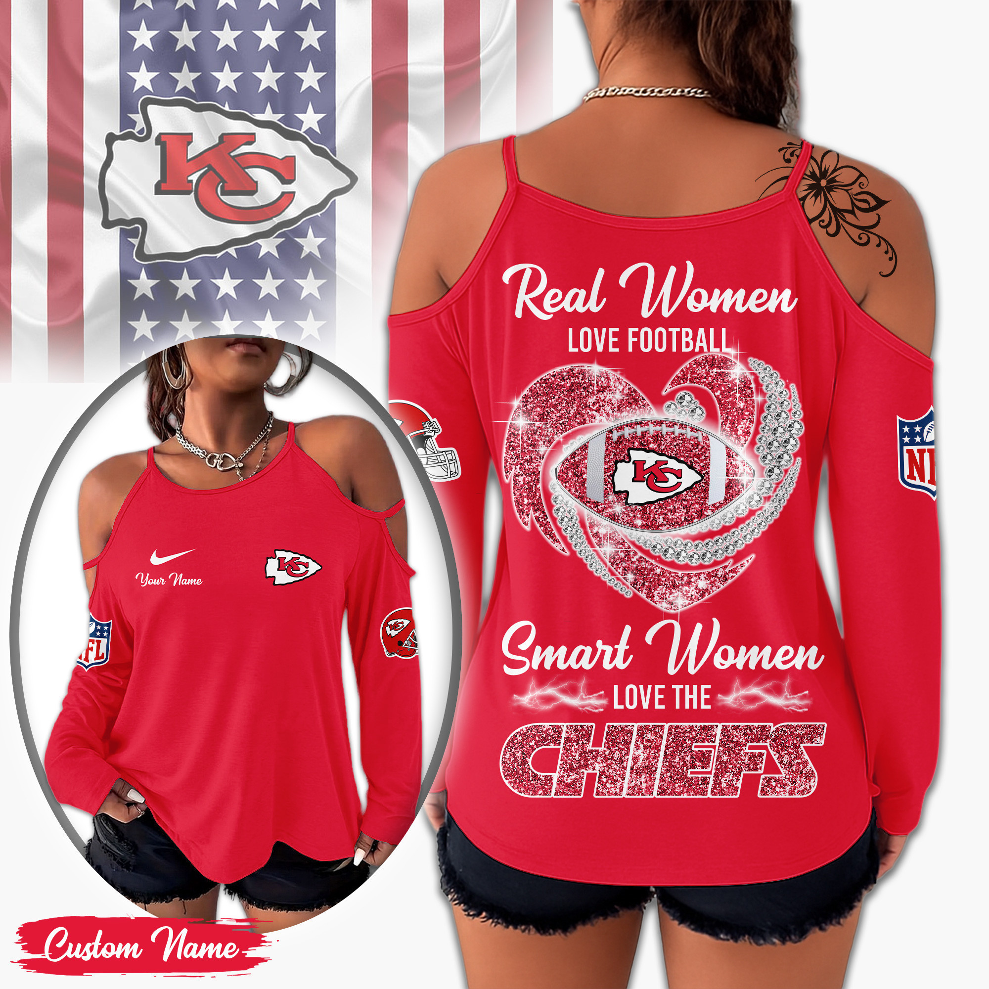 Kansas City Chiefs | Premium NFL Lady Tshirt TD
