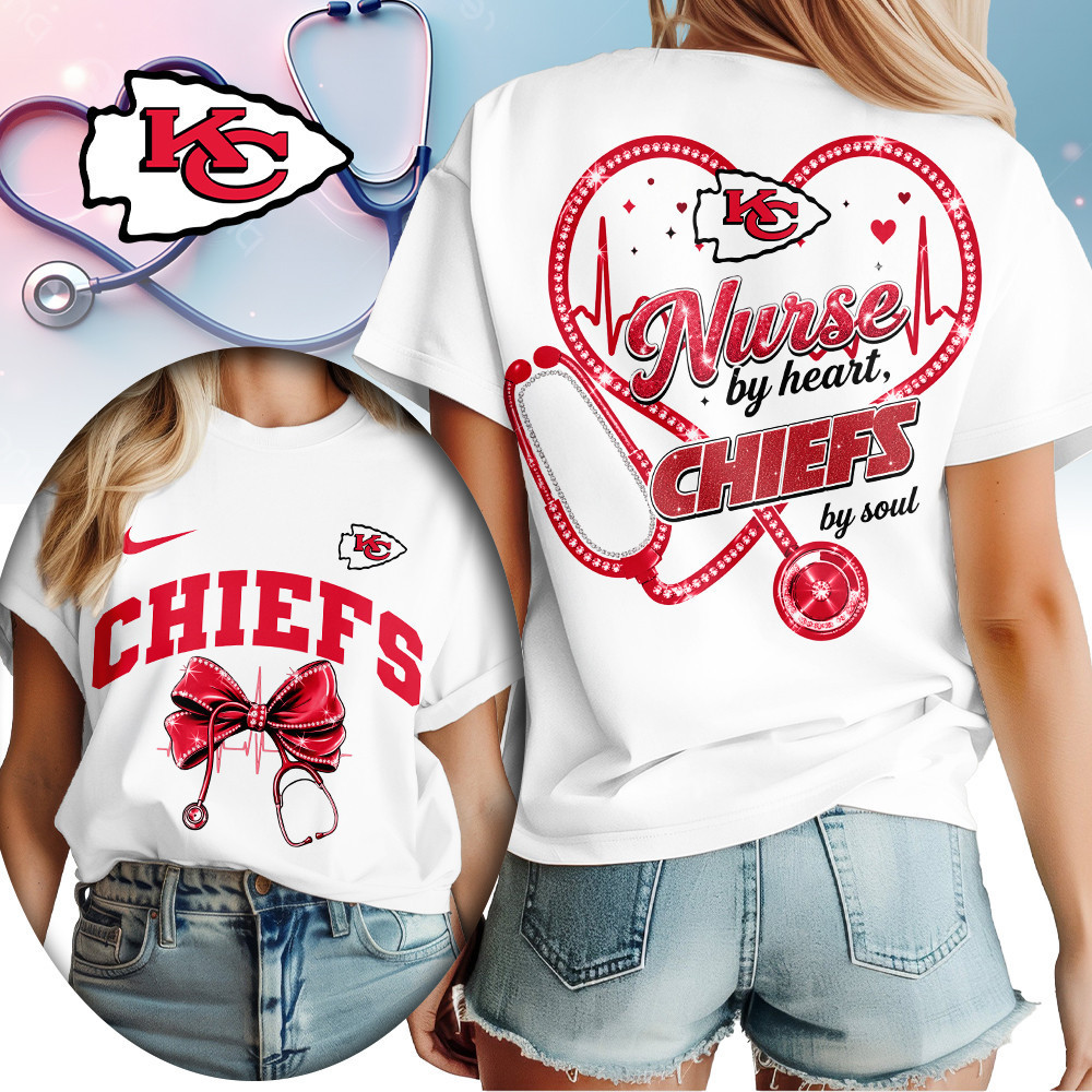 Kansas City Chiefs | Premium NFL Nurse By Heart Women Shirt TD