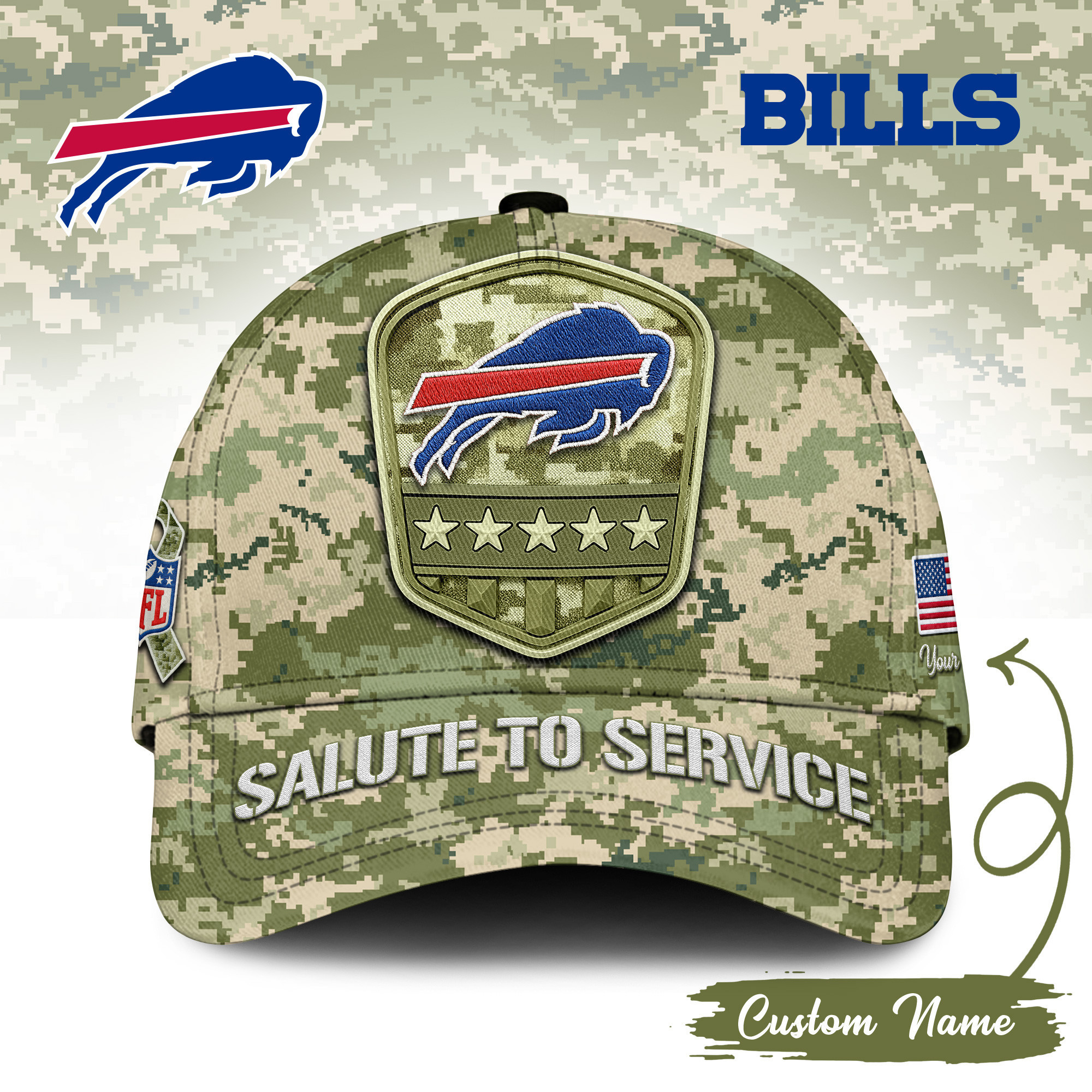 Buffalo Bills | Premium NFL Salute To Service Classic Cap TD