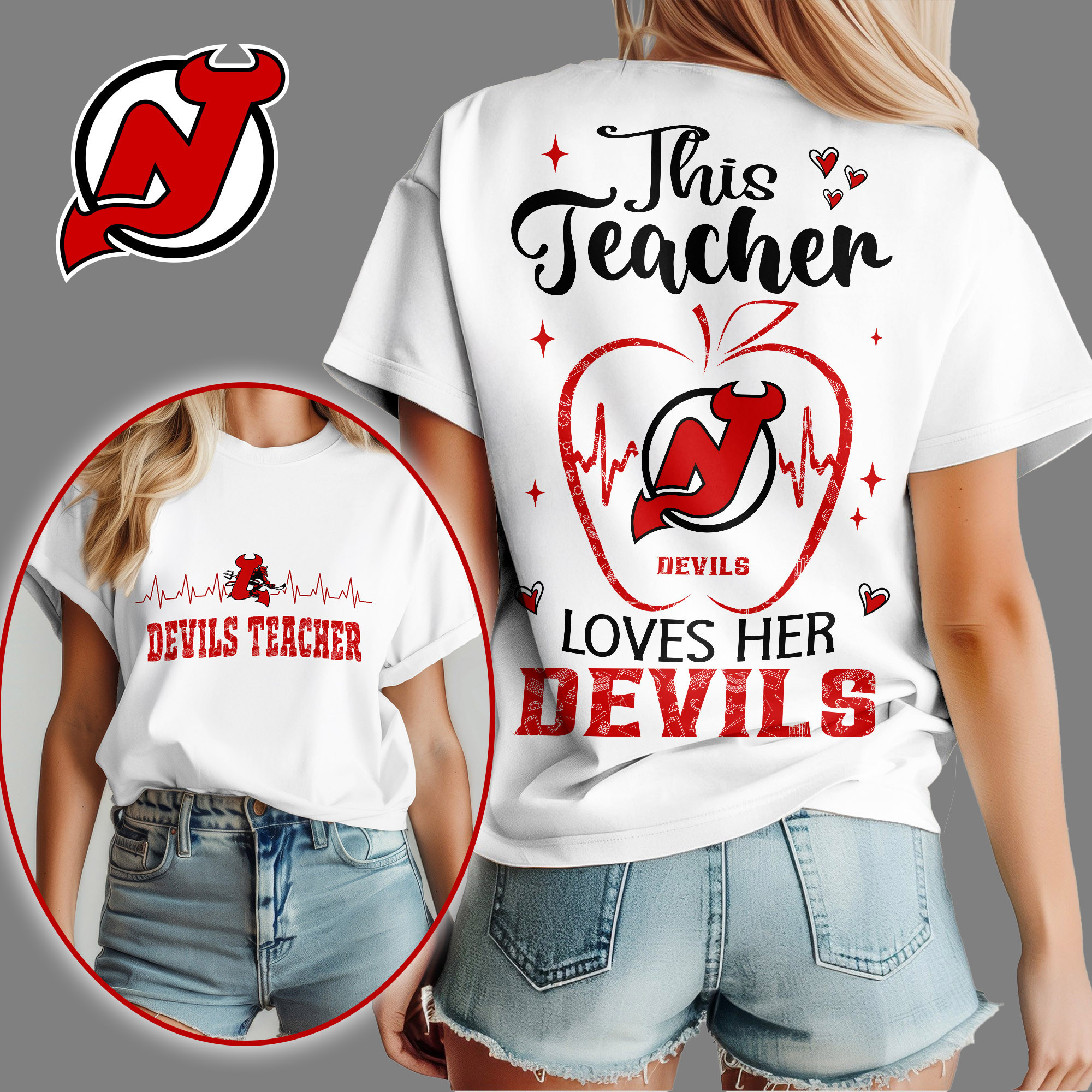 New Jersey Devils | Premium NHL Teacher Appreciation Month Women's Shirt NY