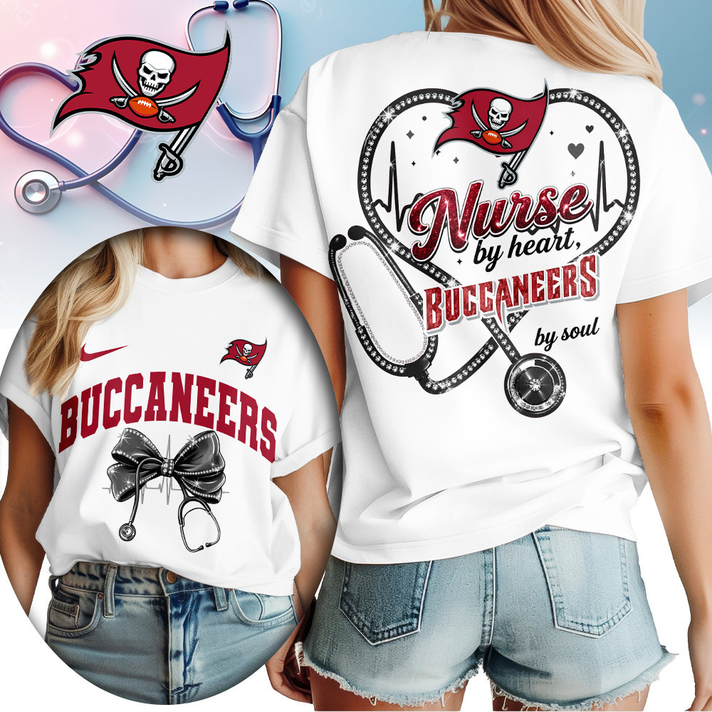Tampa Bay Buccaneers | Premium NFL Nurse By Heart Women Shirt TD